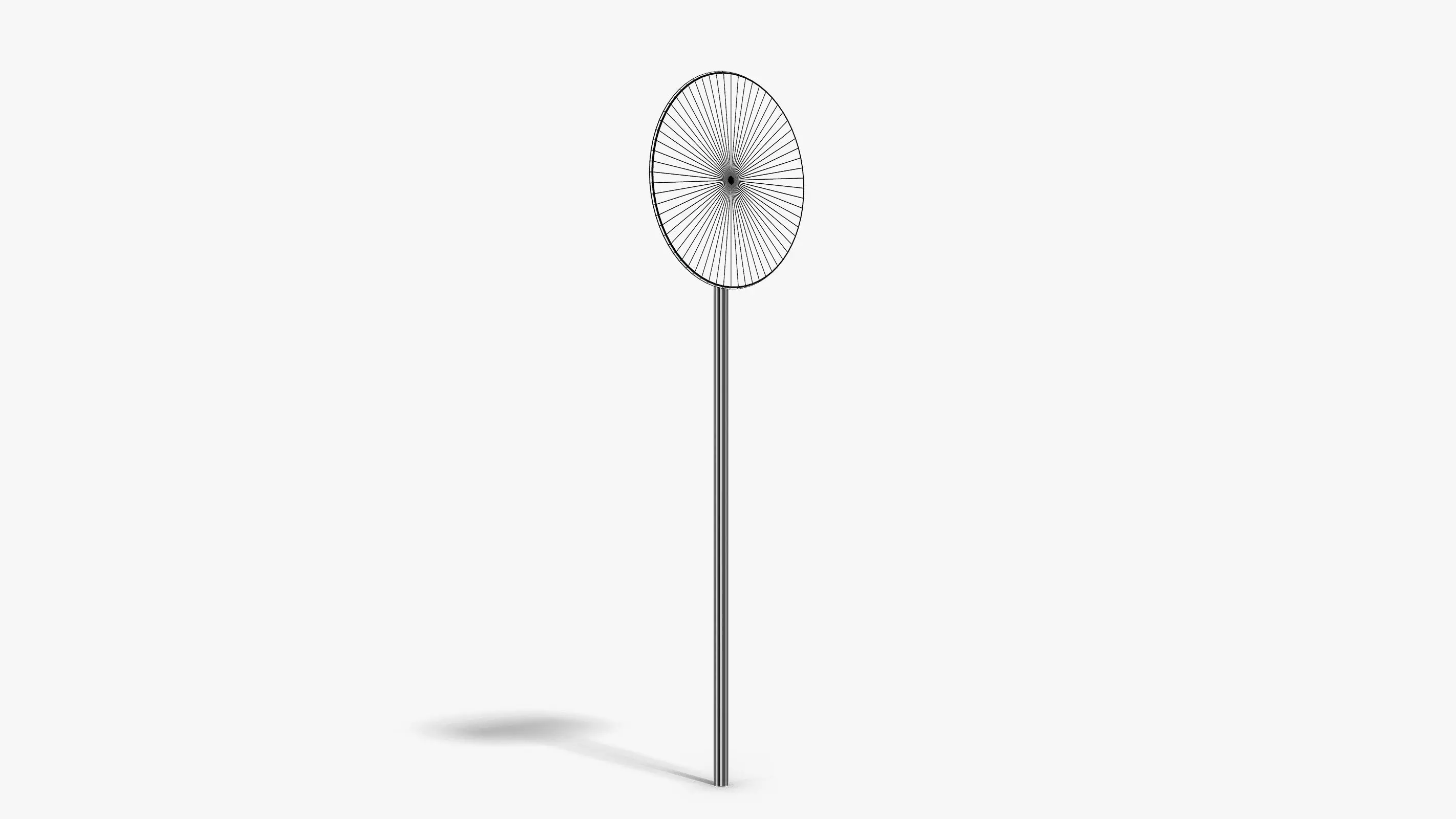 Roundabout Sign Low-poly 3D model_7