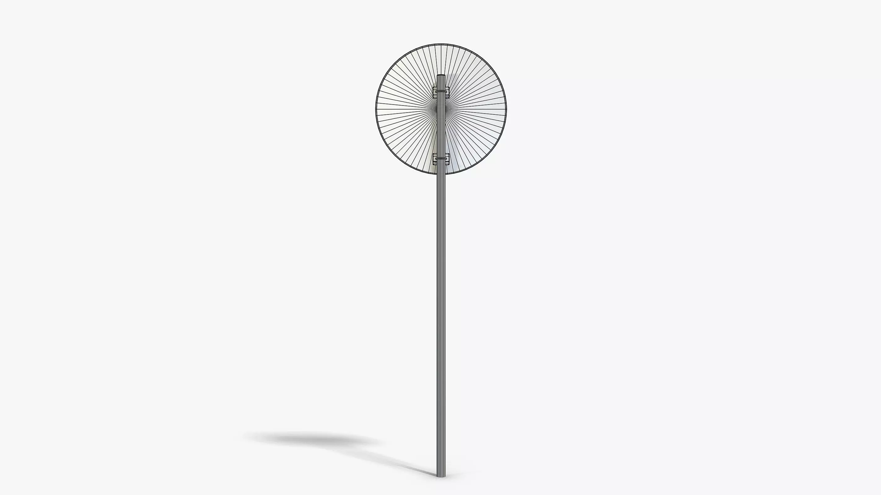 Roundabout Sign Low-poly 3D model_9