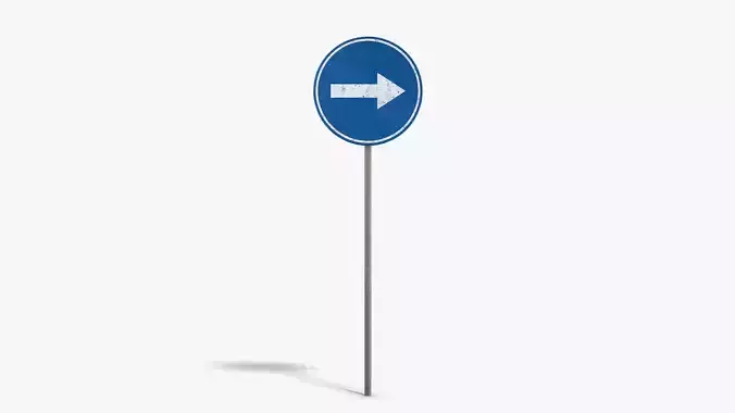 Arrow Sign Low-poly 3D model