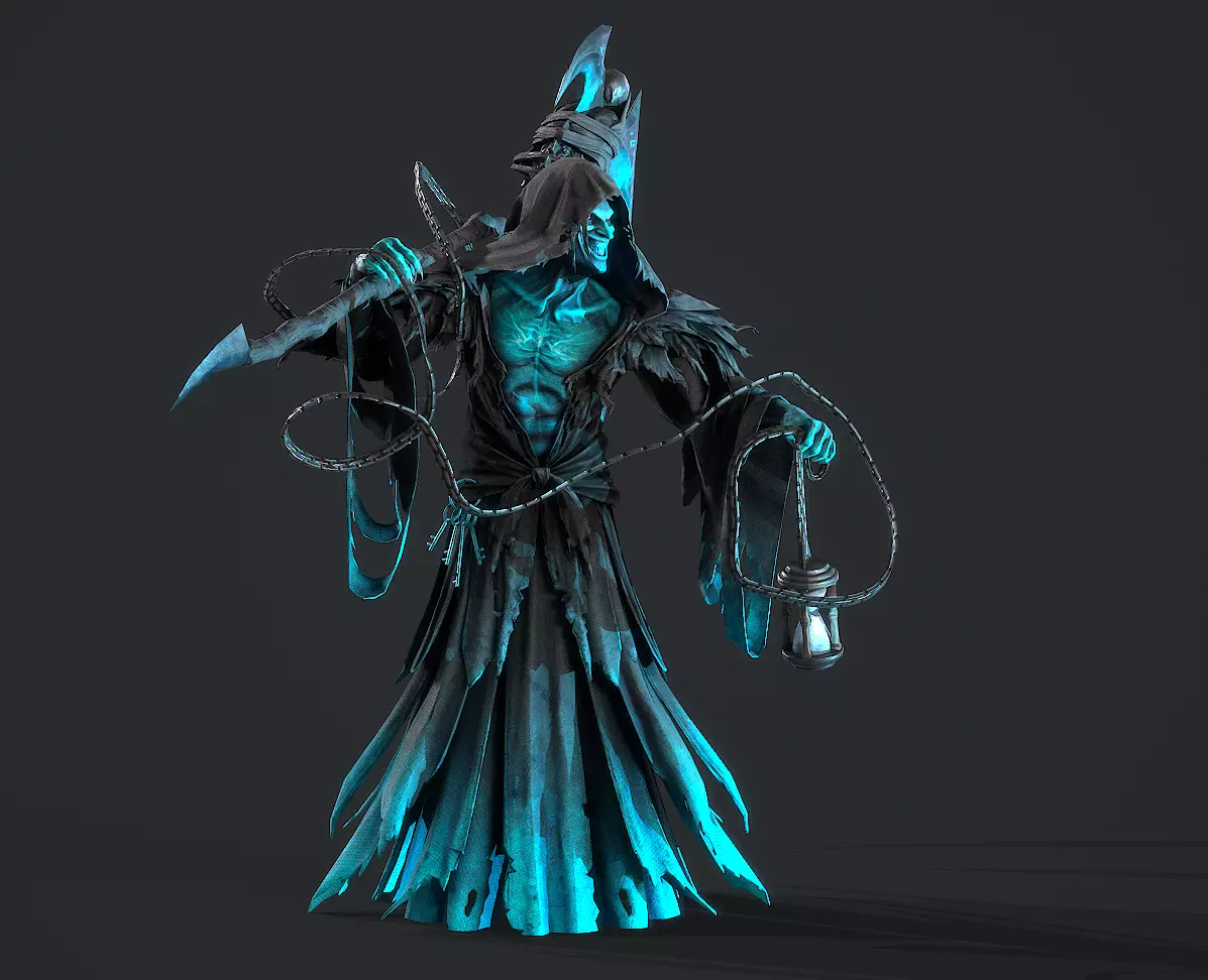 Joker wizard Low-poly 3D model_2