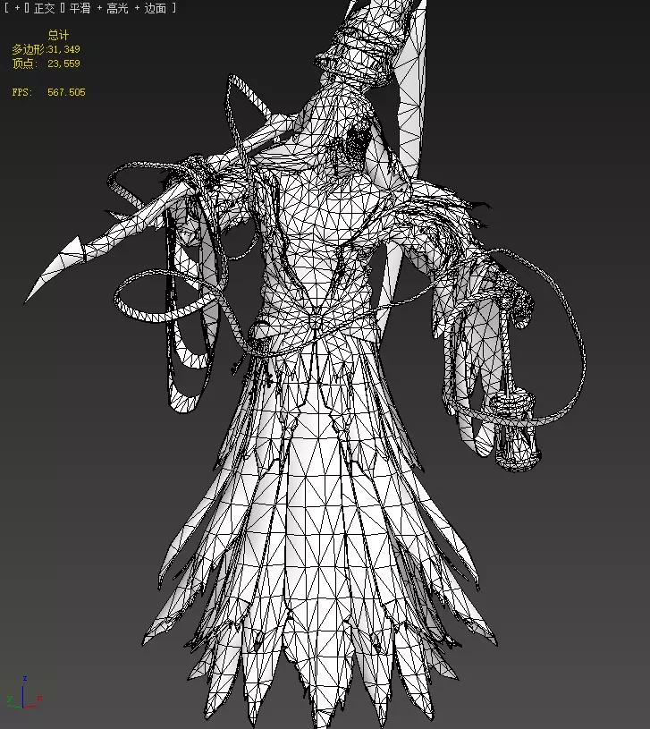 Joker wizard Low-poly 3D model_29