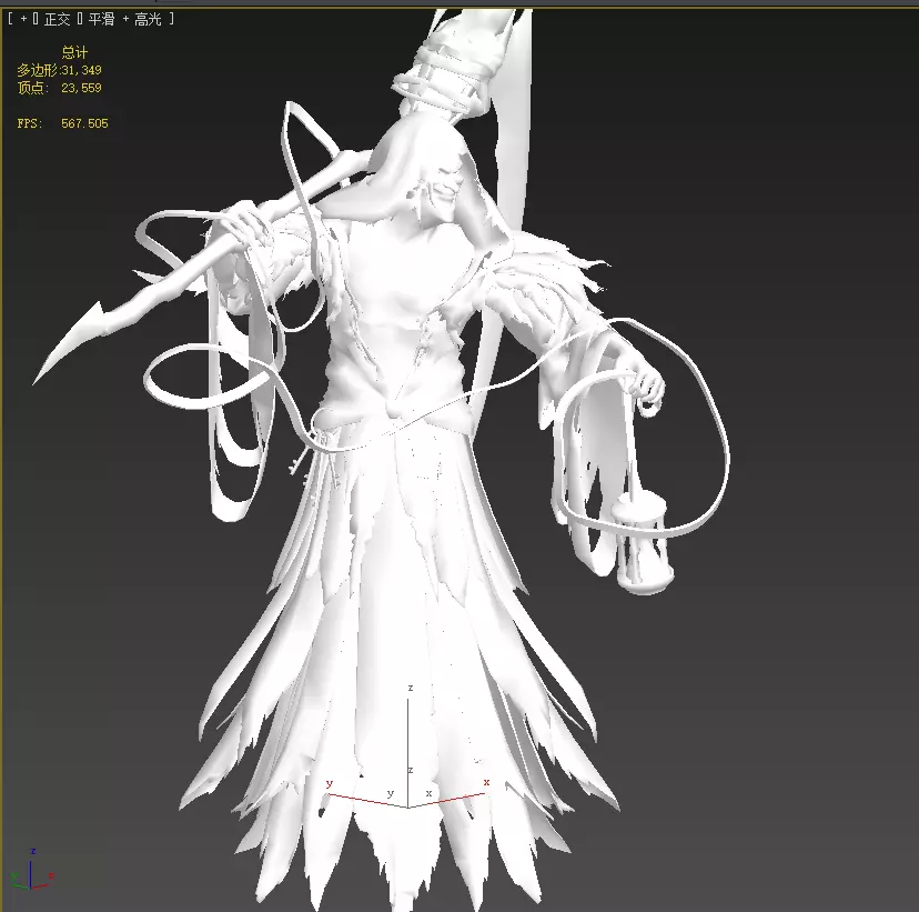 Joker wizard Low-poly 3D model_28