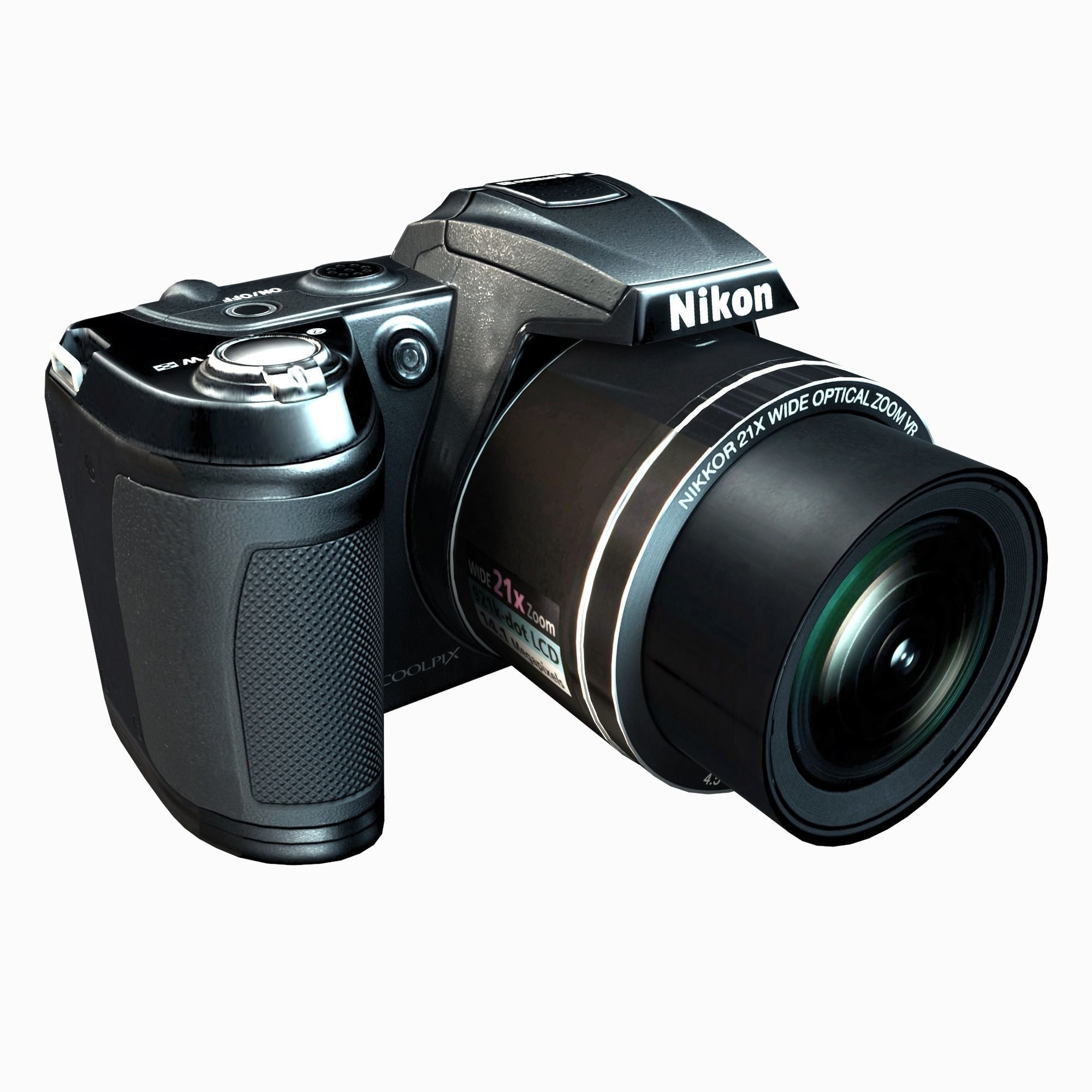 Nikon CoolPix L 120 Low-poly 3D model