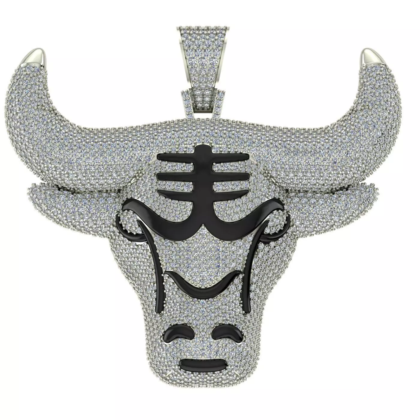 Bull head pendant 3D print model 3D print model