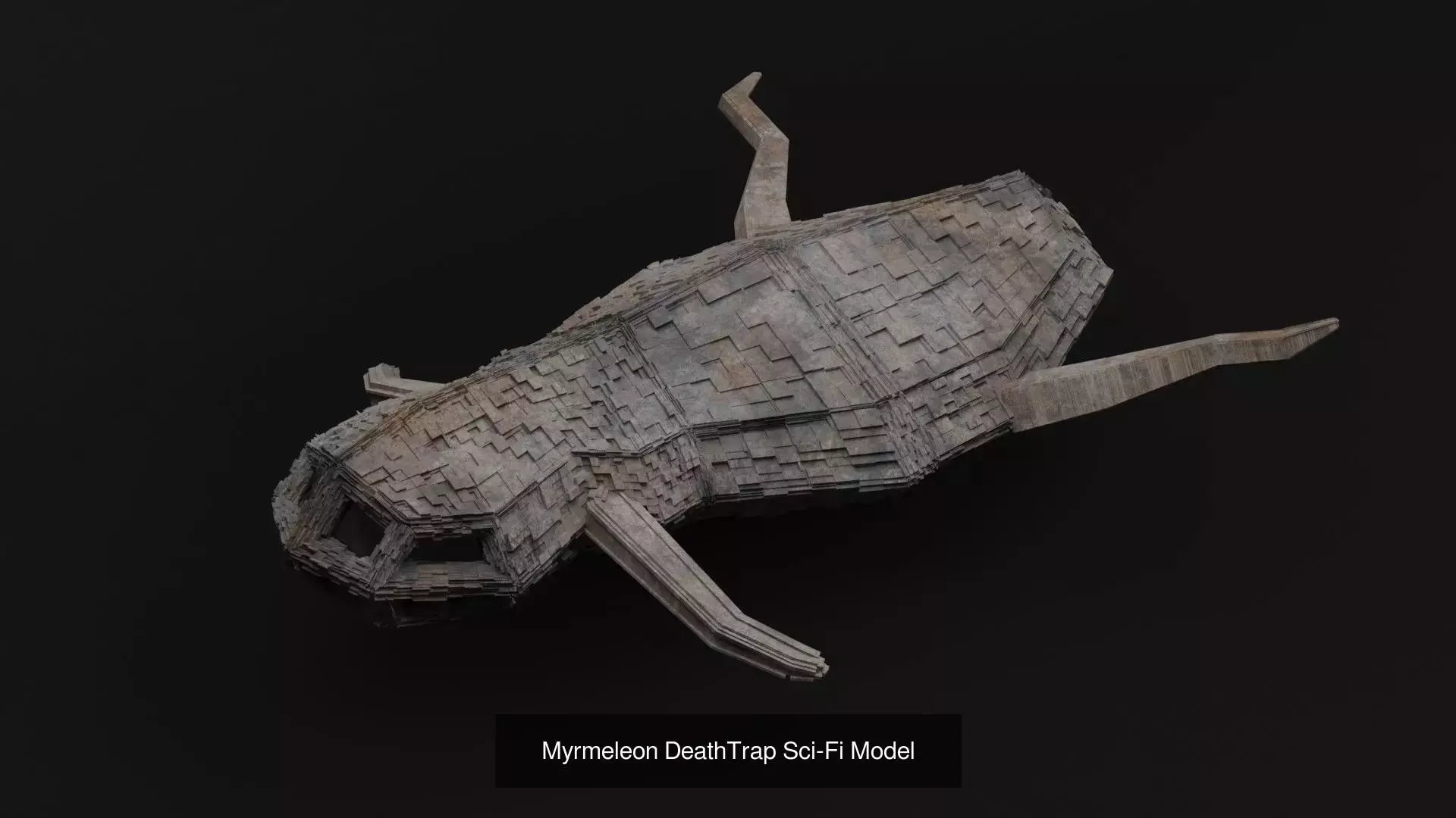 Animated Vdb Dust Trail and Myrmeleon DeathTrap Sci-Fi Model 3D Model Collection_2