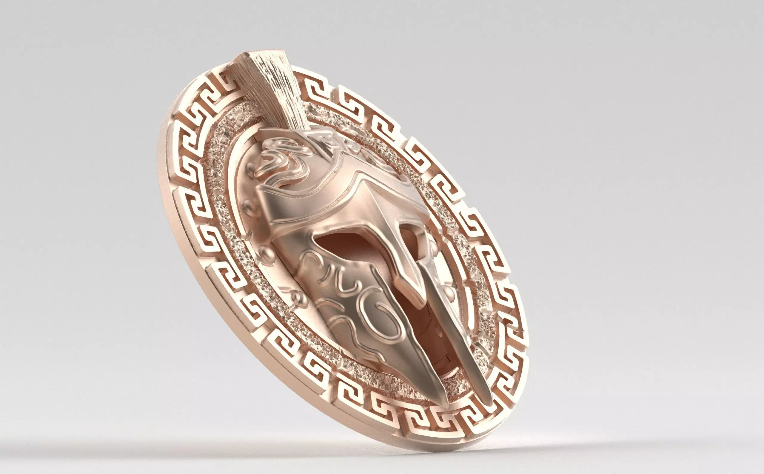 Spartan Helmet Pendant - A Gift of Power and Legacy 3D print model_25