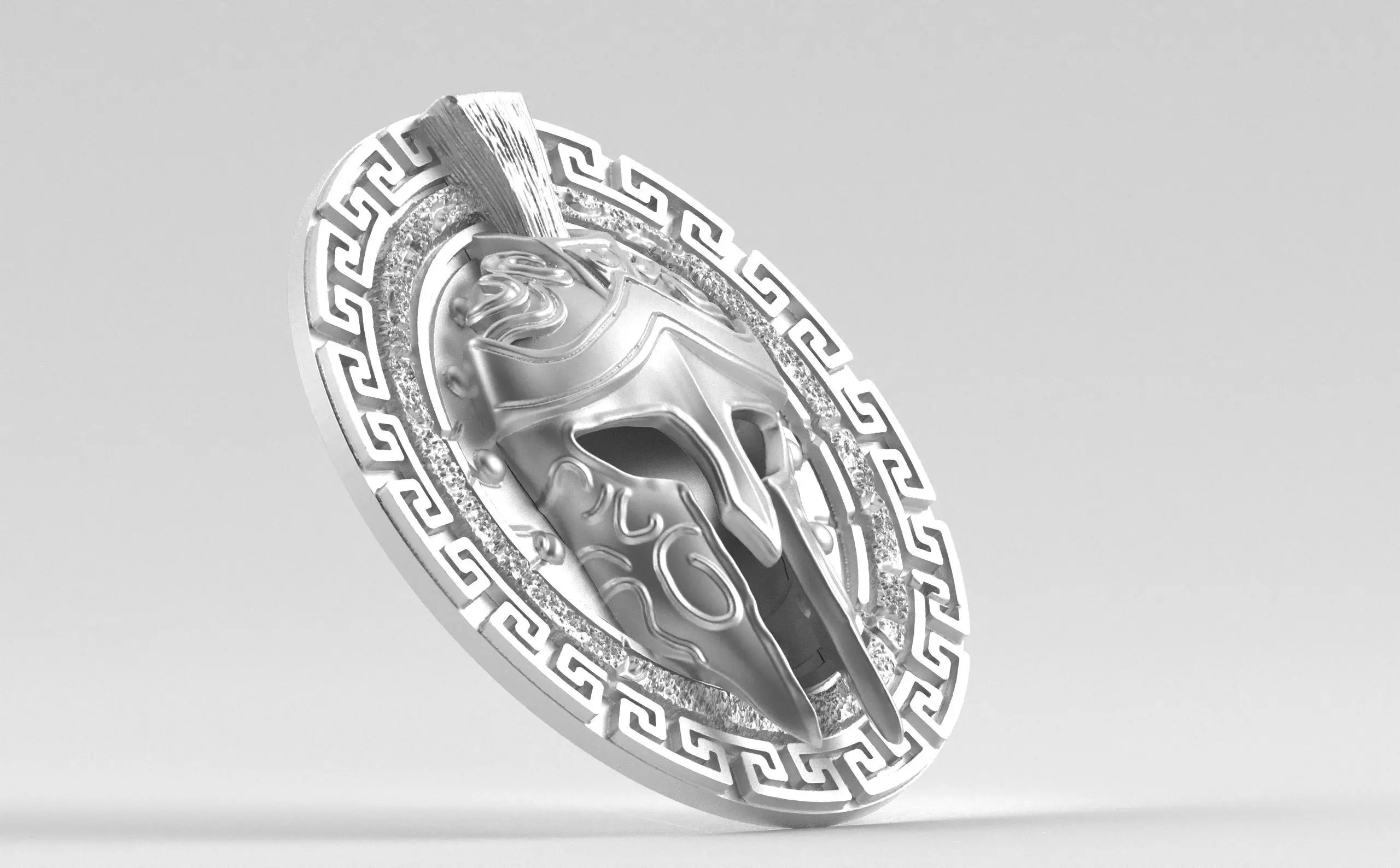 Spartan Helmet Pendant - A Gift of Power and Legacy 3D print model_26