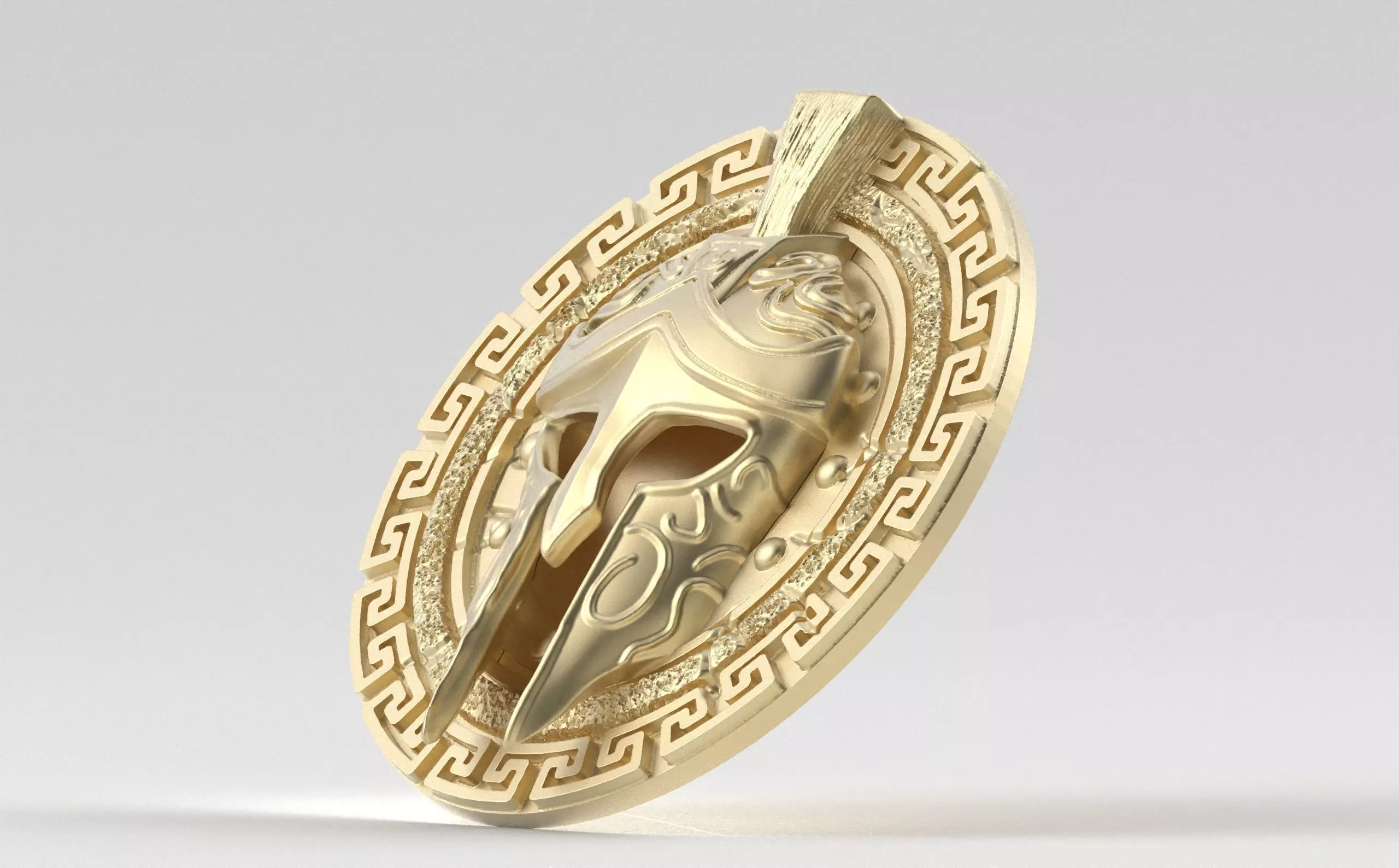Spartan Helmet Pendant - A Gift of Power and Legacy 3D print model_15