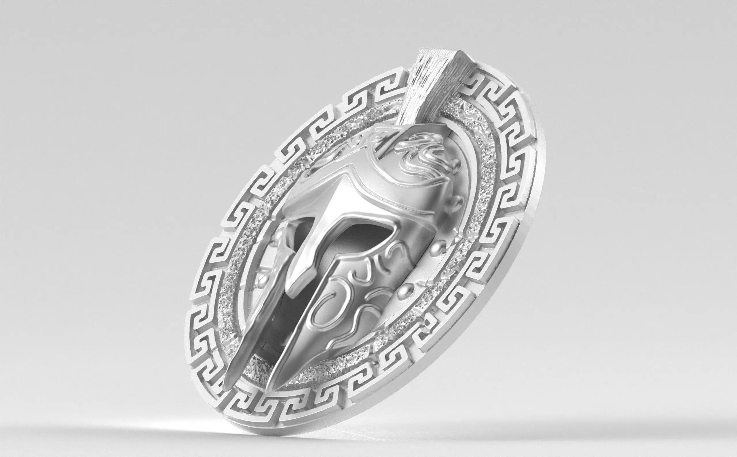 Spartan Helmet Pendant - A Gift of Power and Legacy 3D print model_14