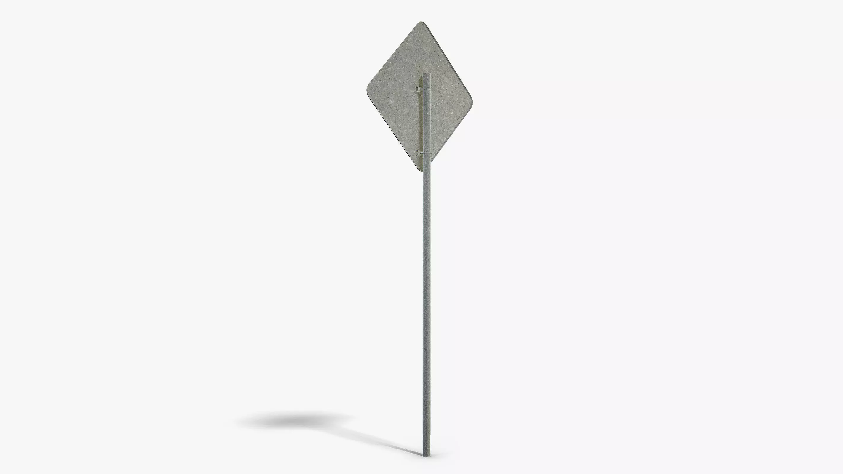 End of the Road Sign Low-poly 3D model_4