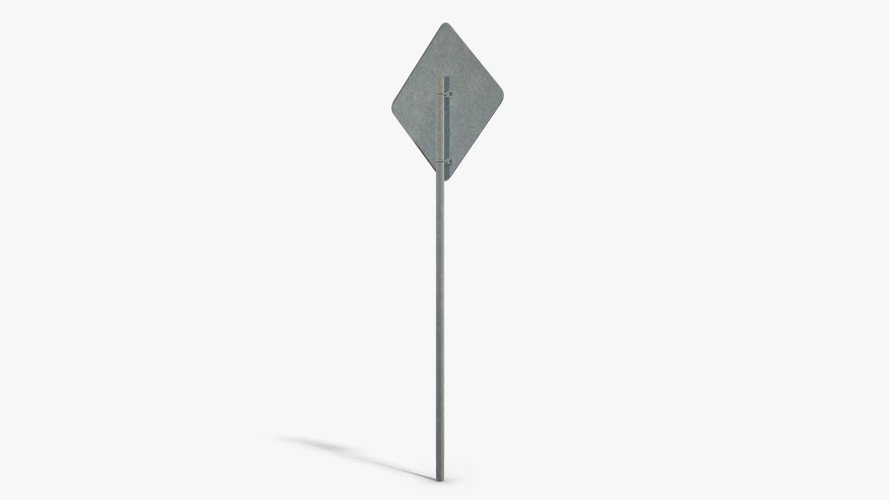 End of the Road Sign Low-poly 3D model_2