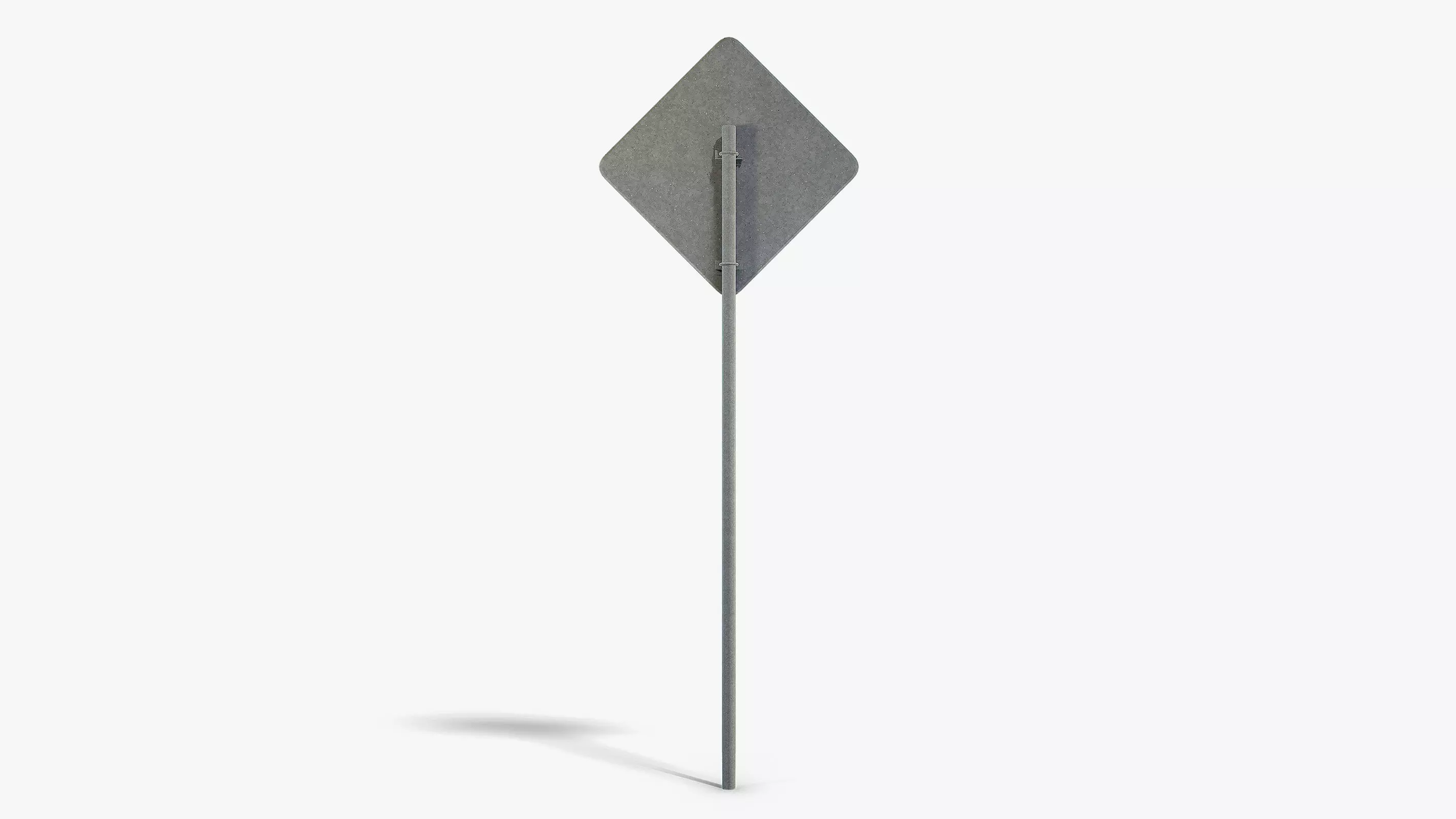 End of the Road Sign Low-poly 3D model_3