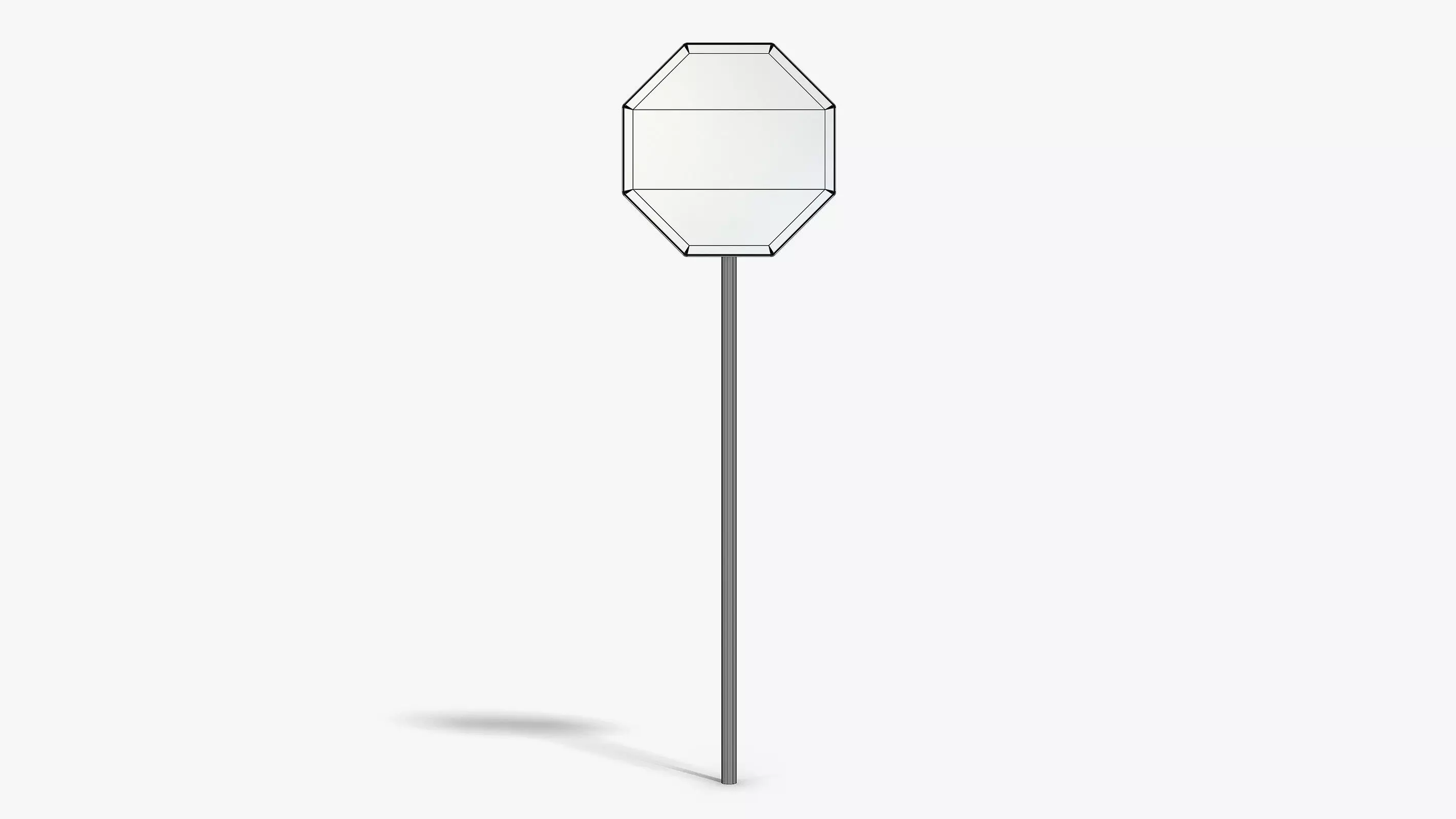 Damaged Stop Sign Low-poly 3D model_6
