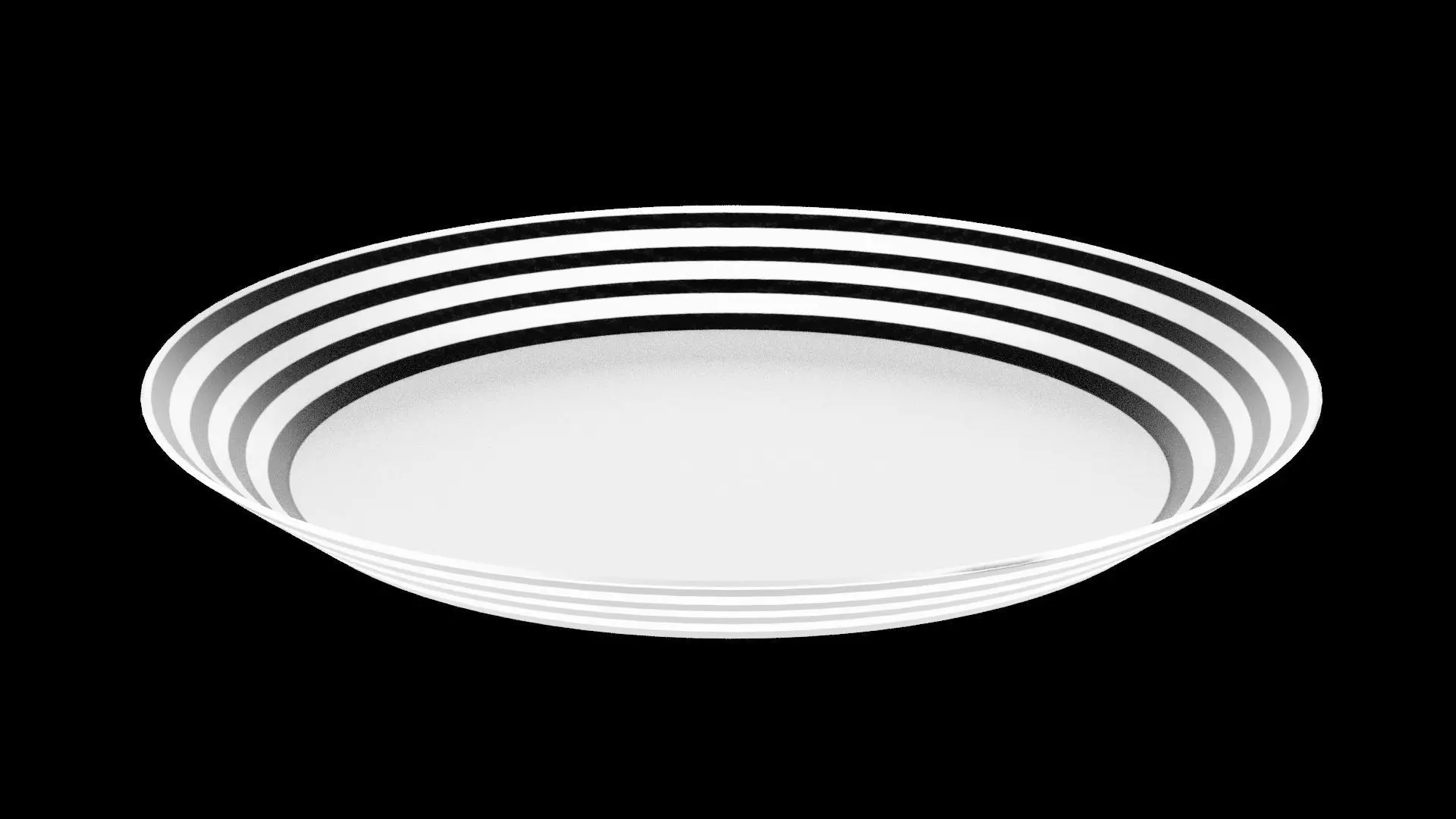 Plate Low-poly 3D model_1