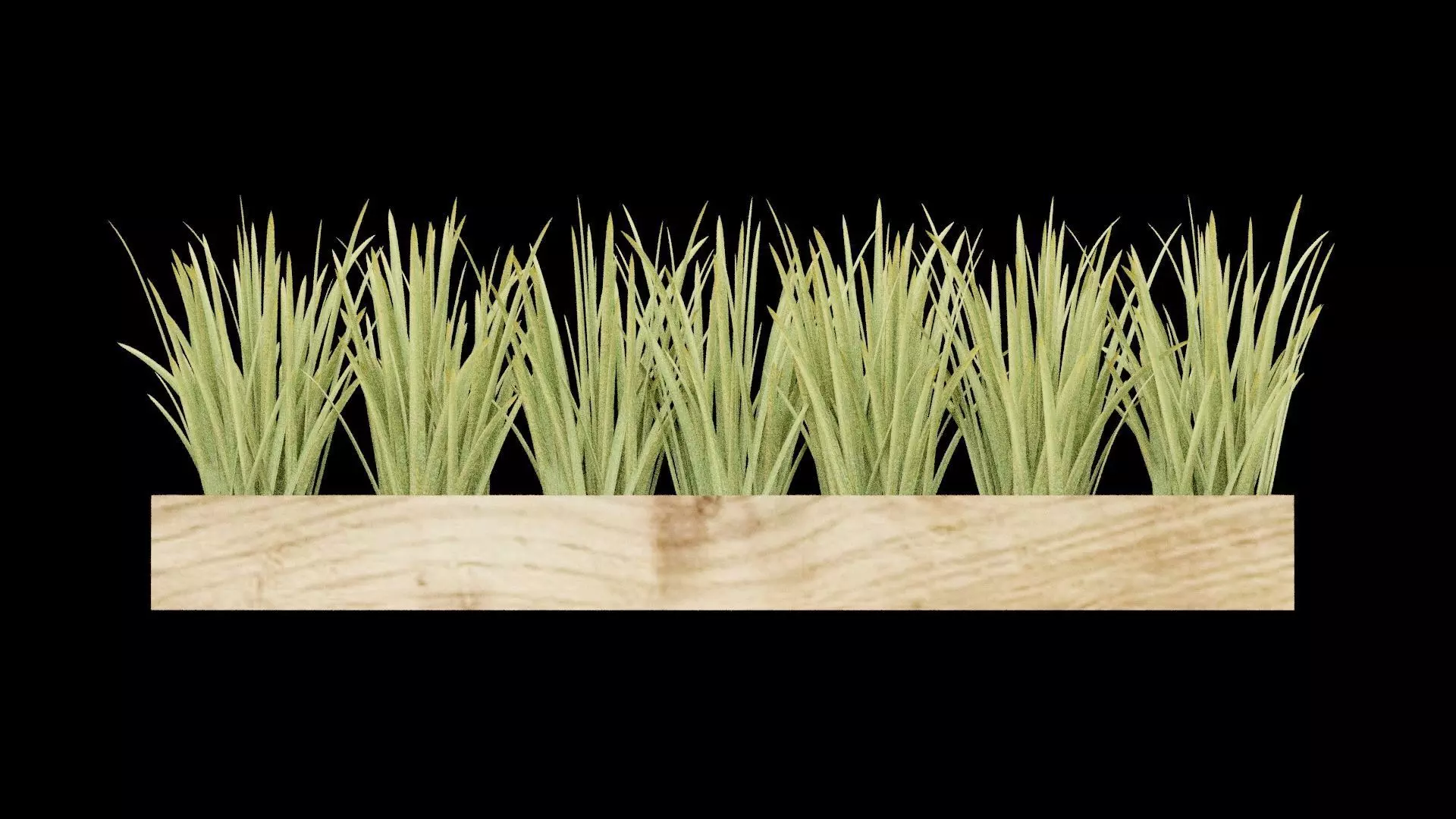 Rectangular Plant Pot Low-poly 3D model_3