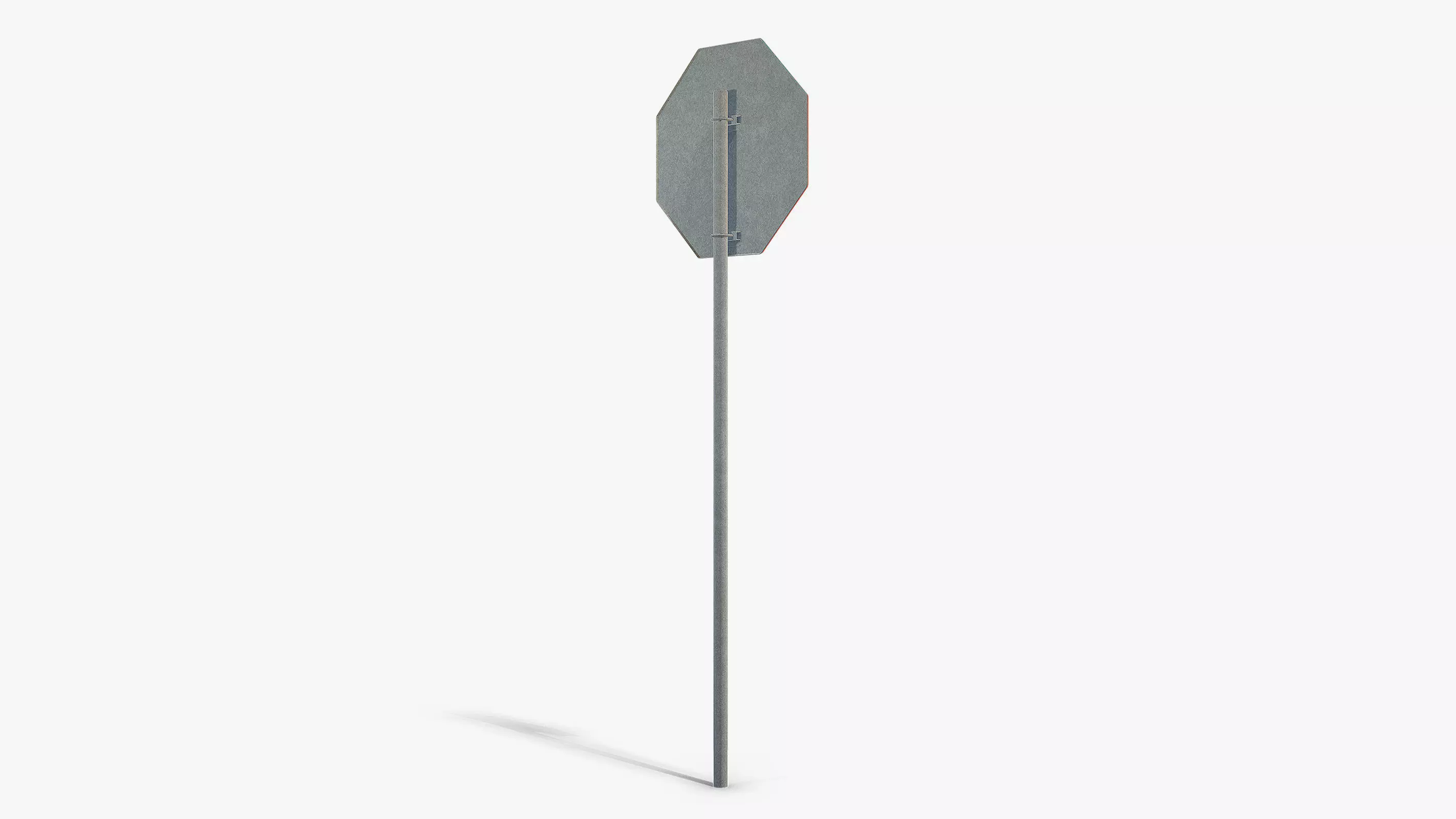 Stop Sign Low-poly 3D model_2