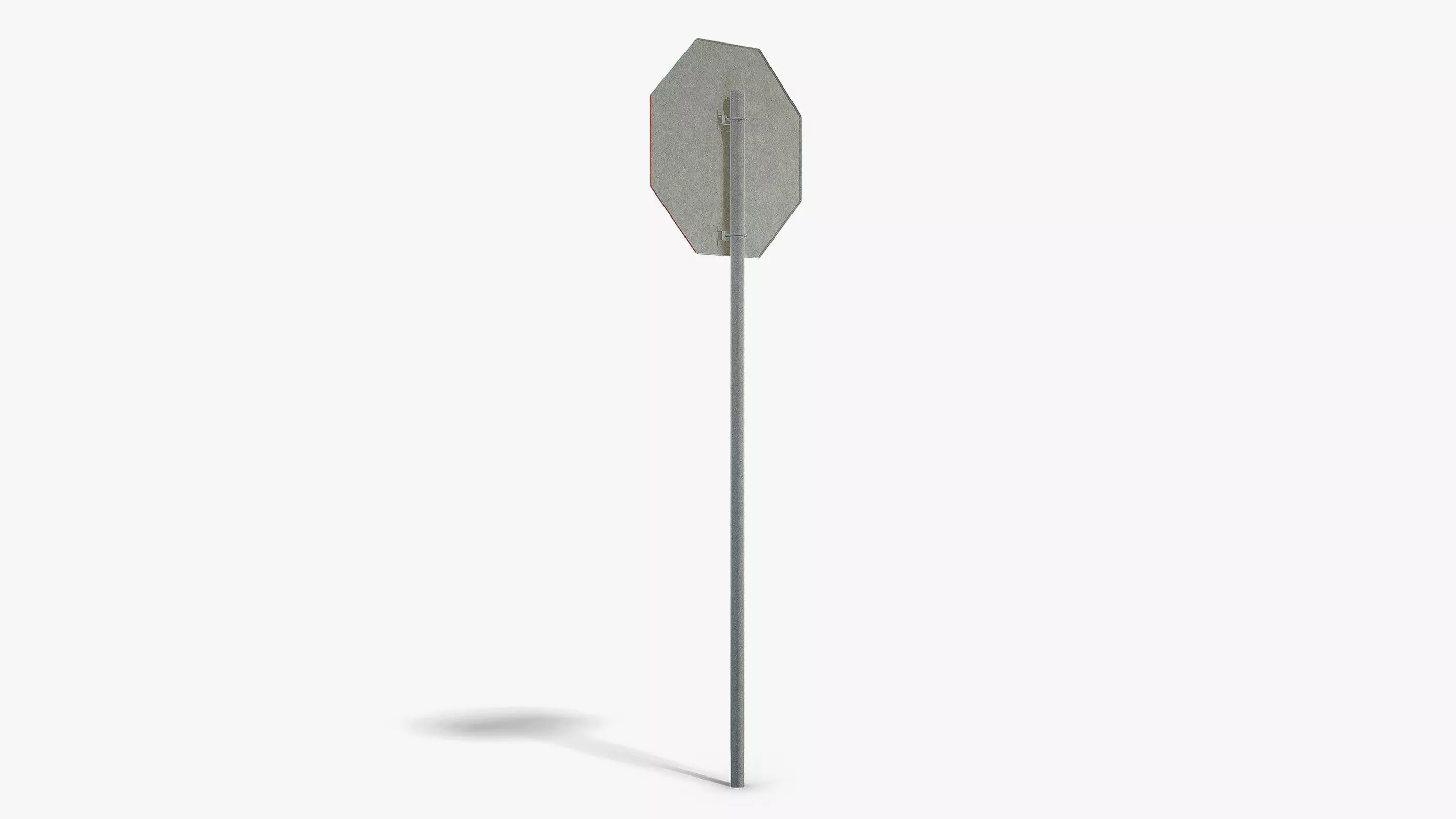 Stop Sign Low-poly 3D model_4