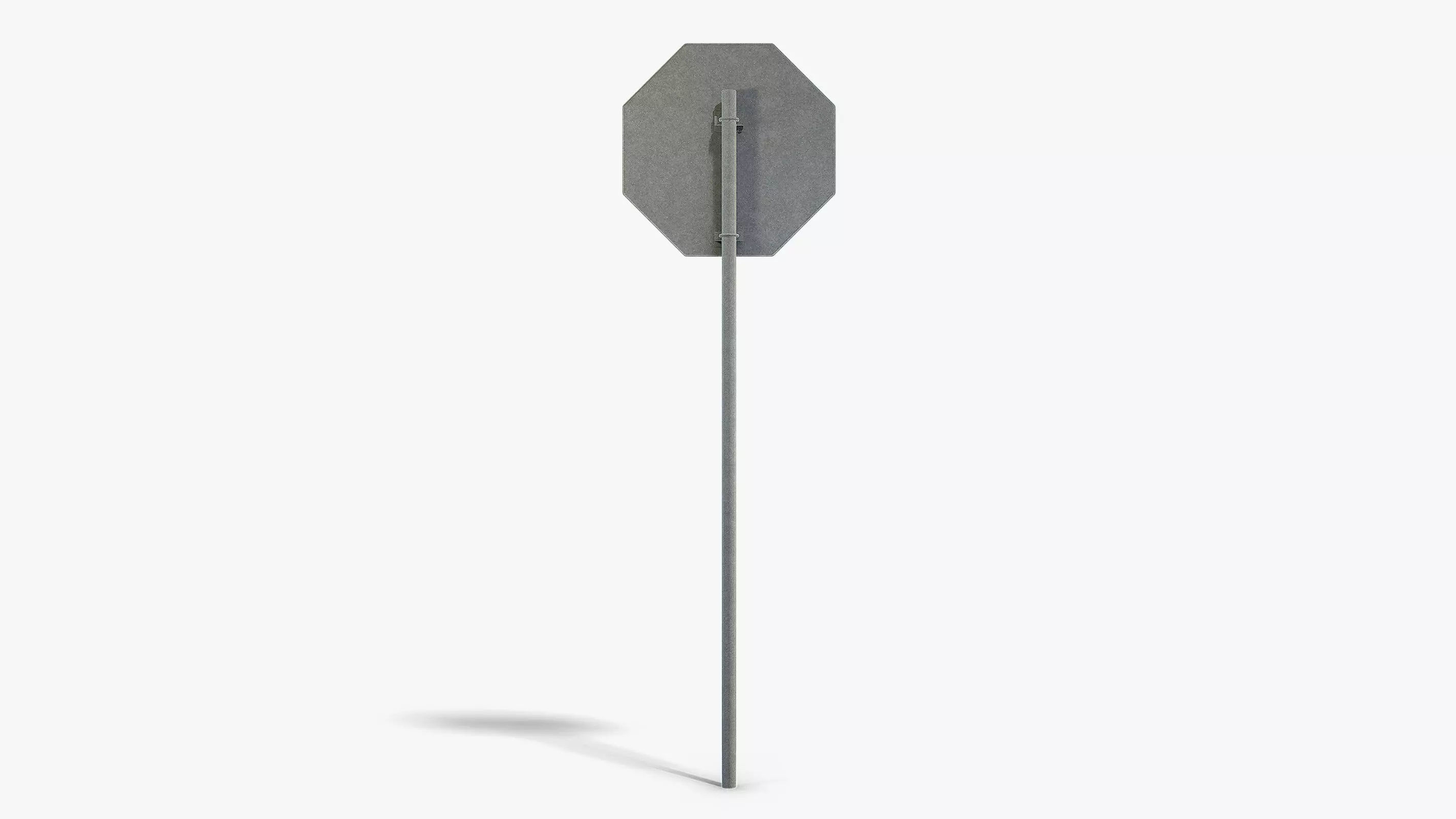 Stop Sign Low-poly 3D model_3