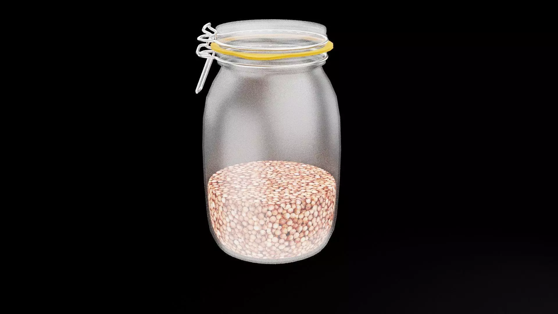 Jar of Grains Low-poly 3D model_7