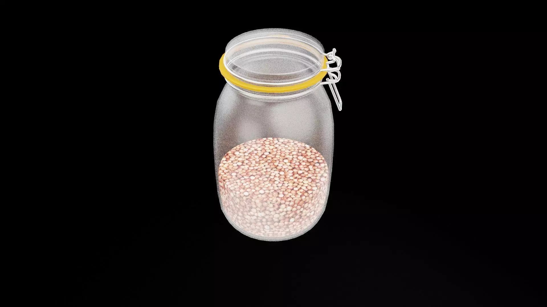 Jar of Grains Low-poly 3D model_6