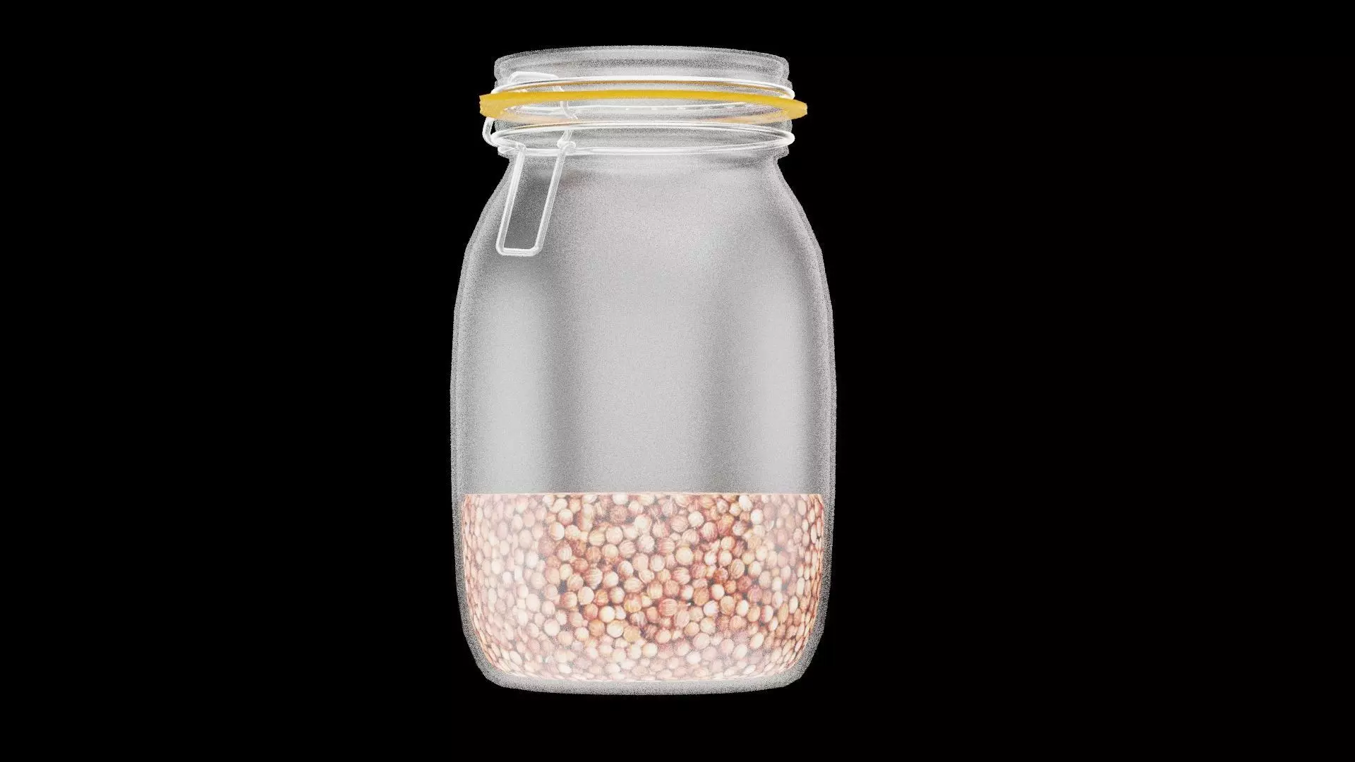 Jar of Grains Low-poly 3D model_1