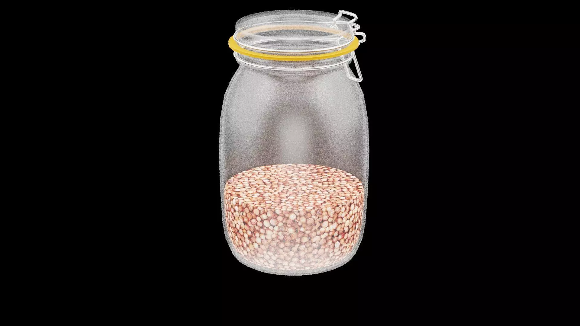 Jar of Grains Low-poly 3D model_0