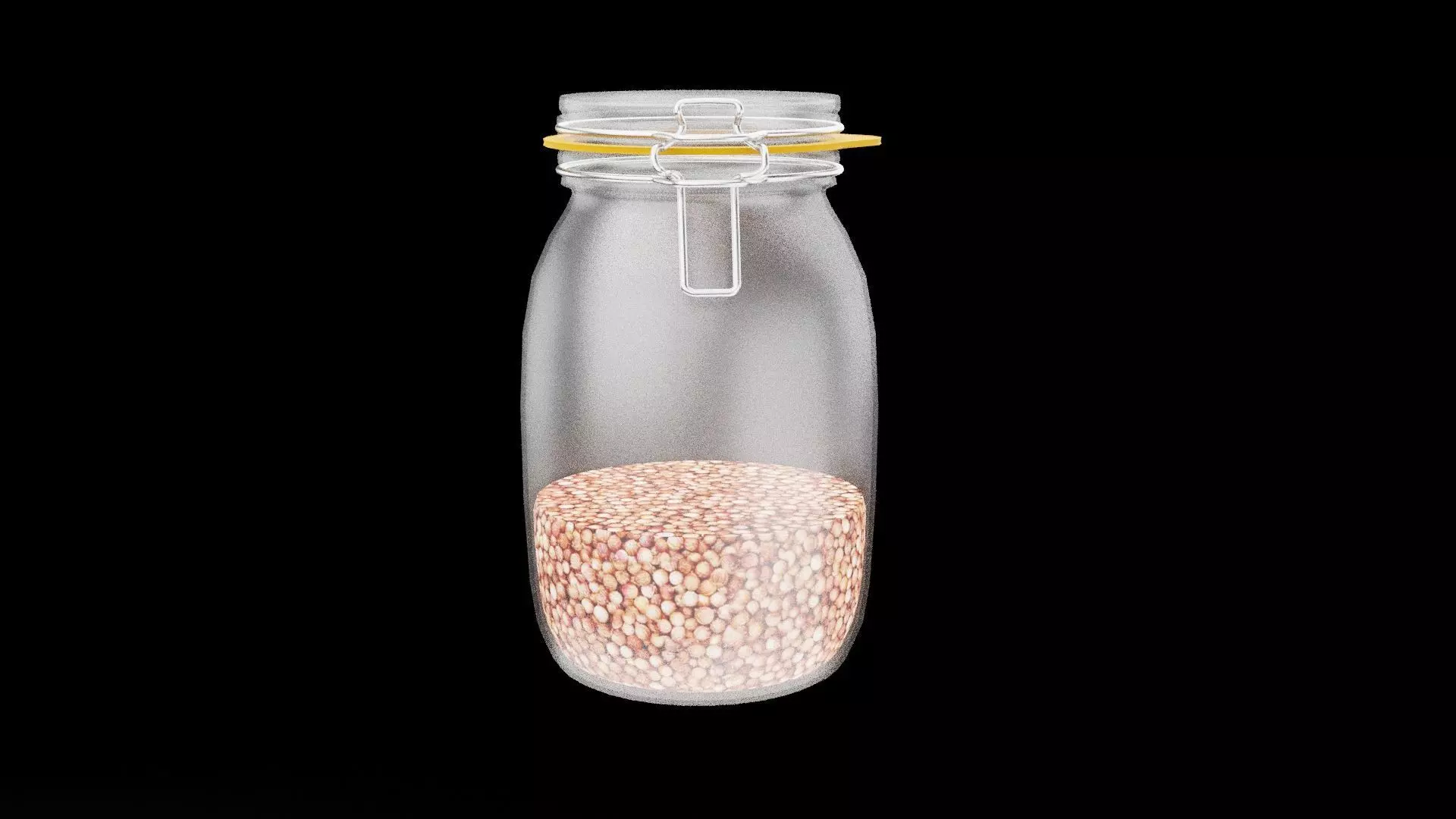 Jar of Grains Low-poly 3D model_8