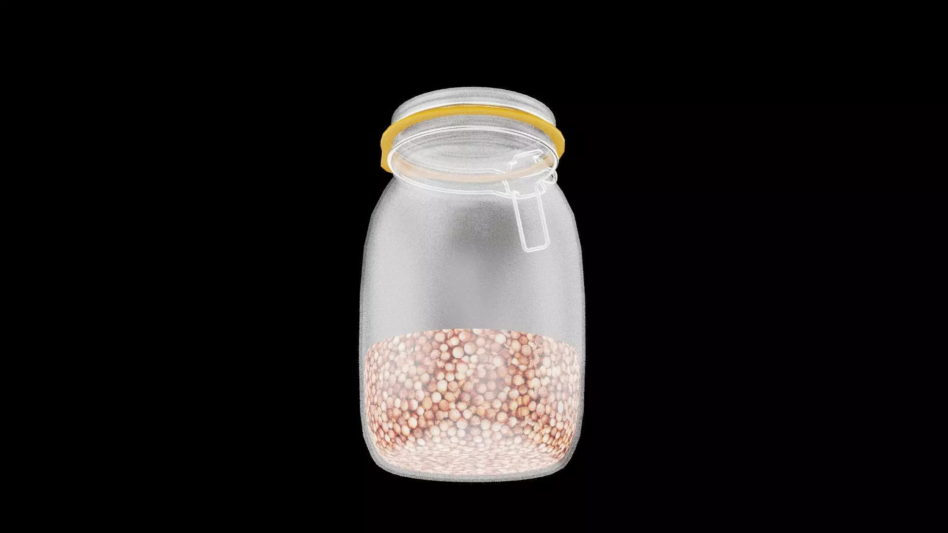 Jar of Grains Low-poly 3D model_5