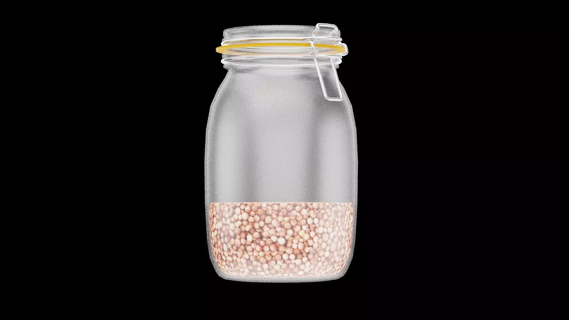 Jar of Grains Low-poly 3D model_2