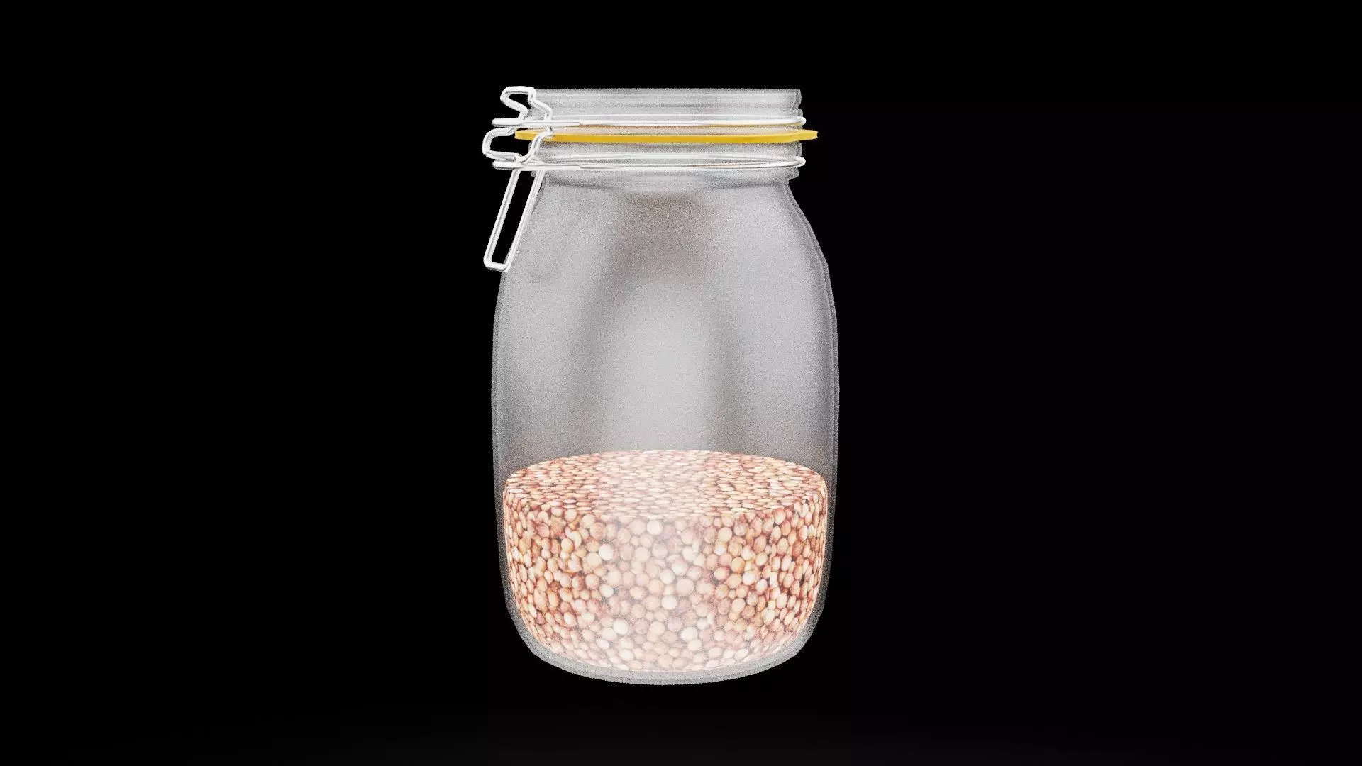 Jar of Grains Low-poly 3D model_9