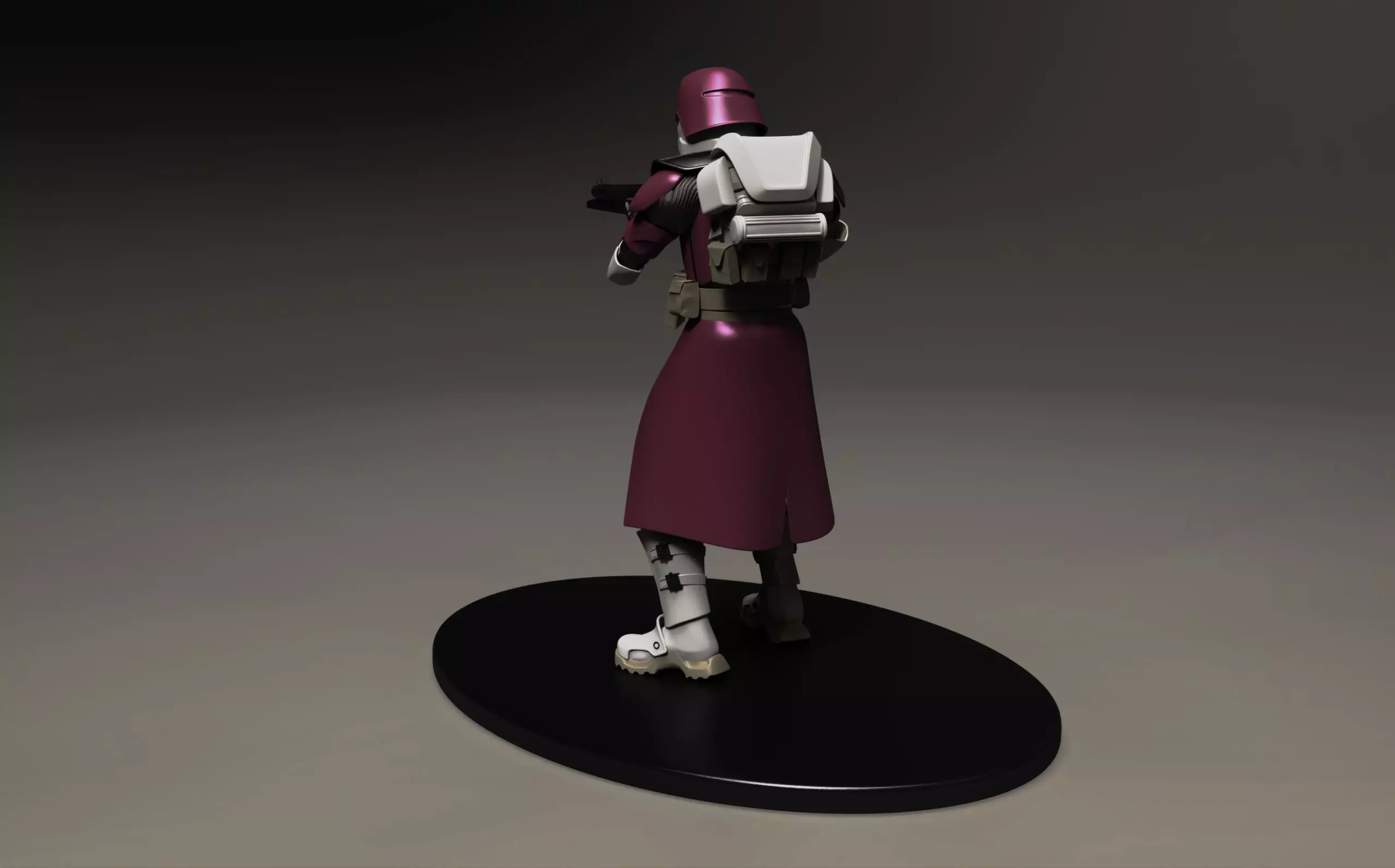 star wars 3d printable clone Galactic Marine Pose 5 3D print model_3