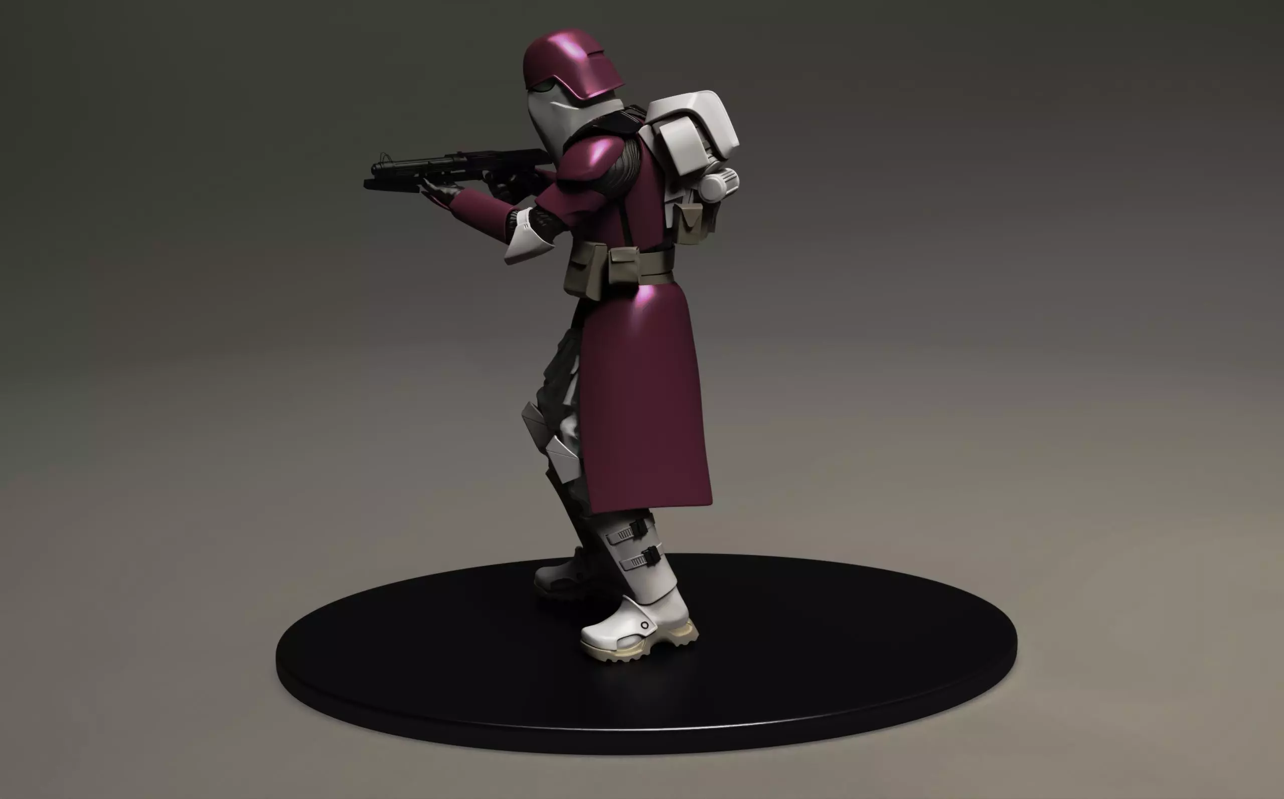 star wars 3d printable clone Galactic Marine Pose 5 3D print model_4