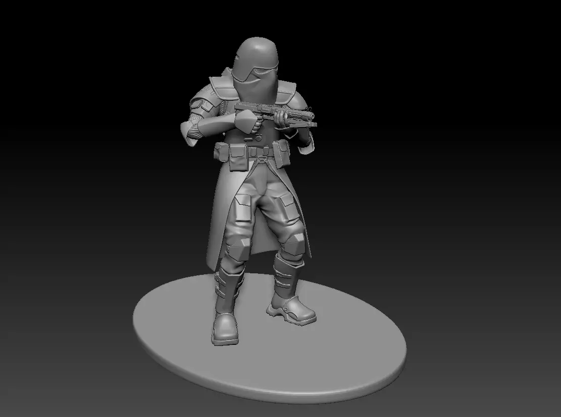 star wars 3d printable clone Galactic Marine Pose 5 3D print model_0