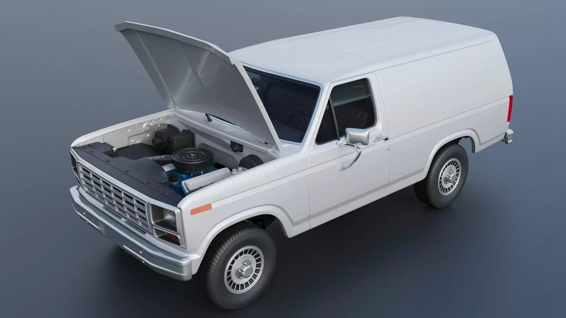 B-150 Panel Truck 1980  3D print model_13