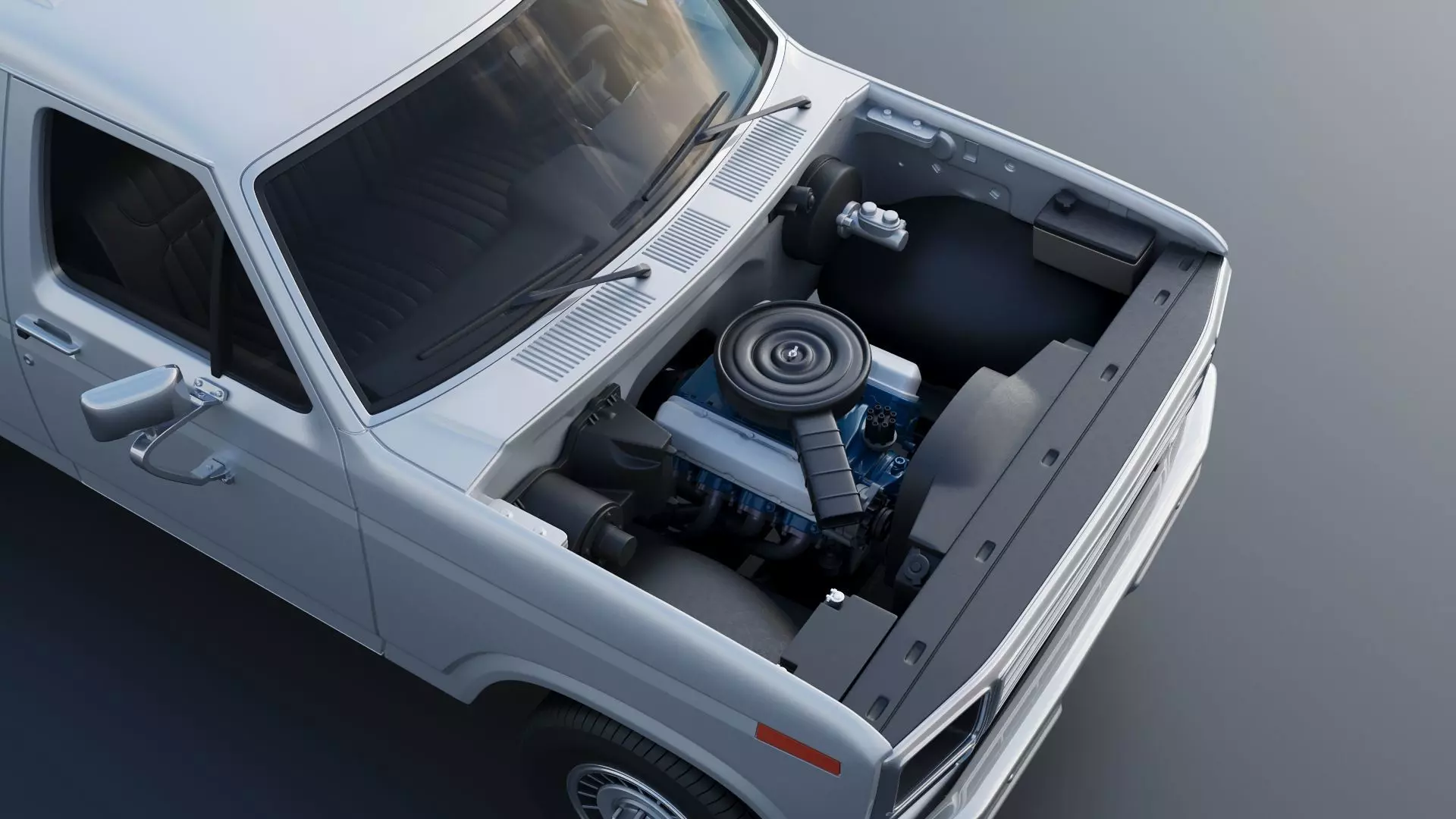 B-150 Panel Truck 1980  3D print model_16