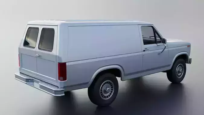 B-150 Panel Truck 1980  3D print model 7