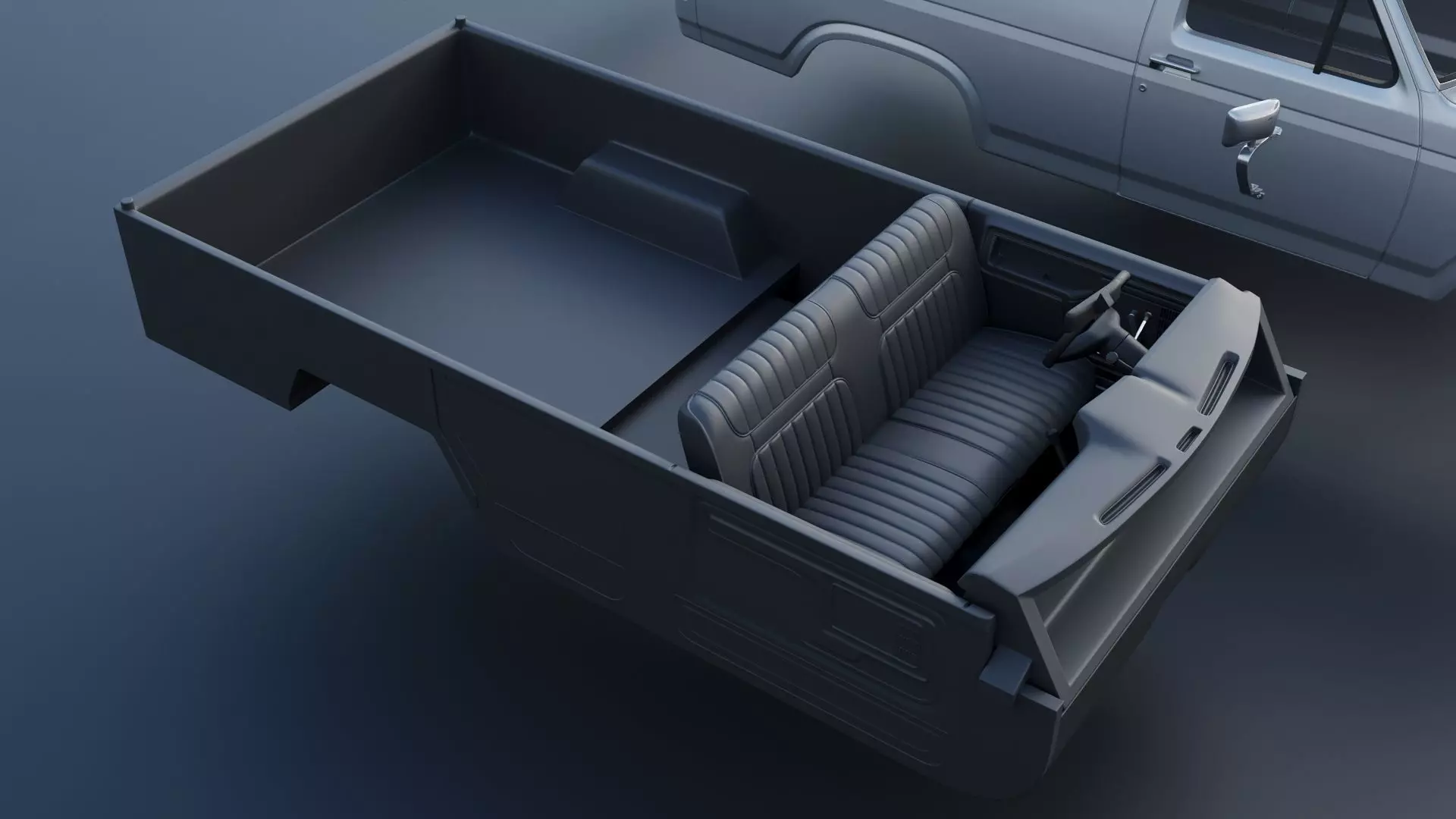 B-150 Panel Truck 1980  3D print model_23