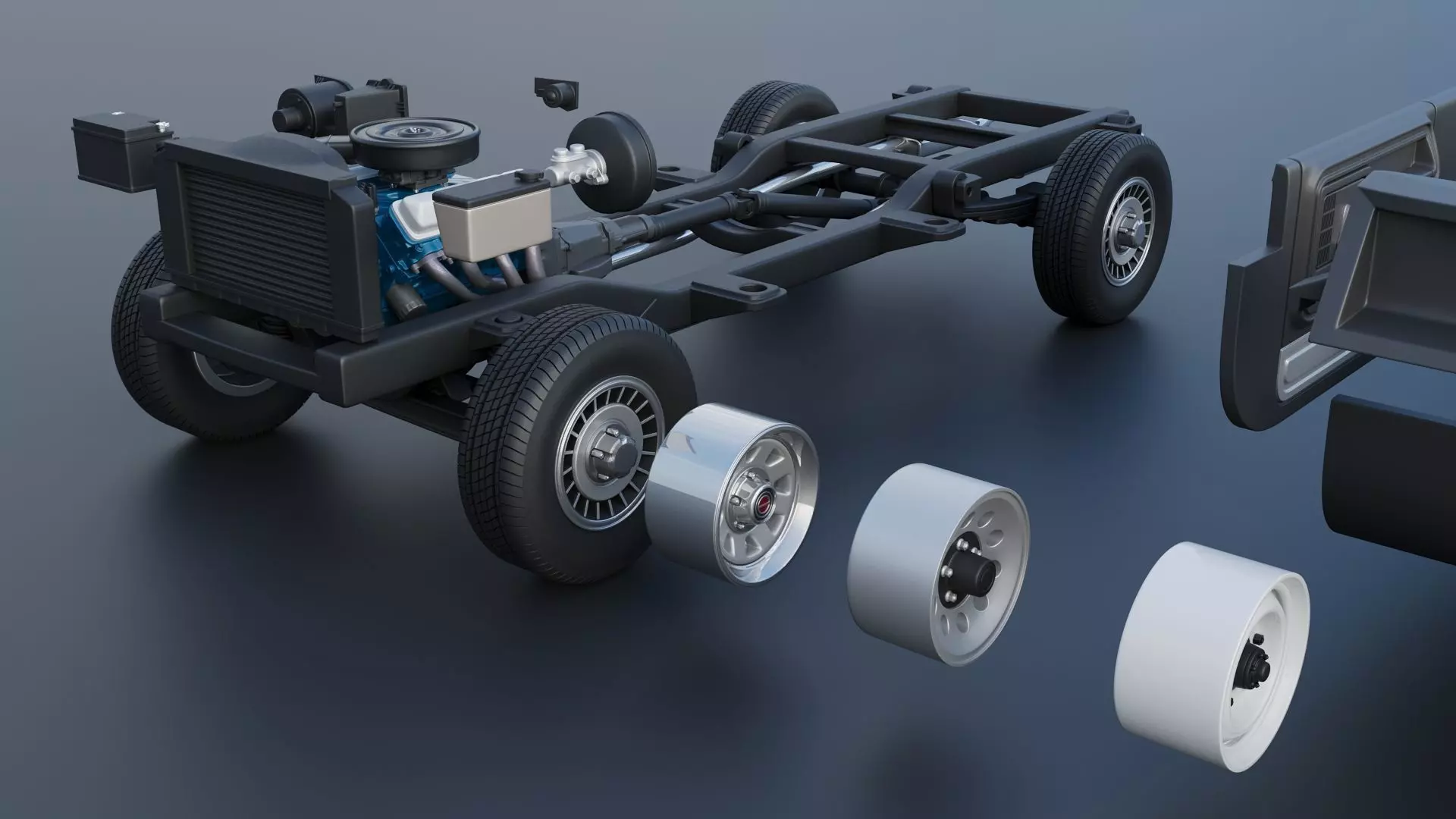 B-150 Panel Truck 1980  3D print model_30