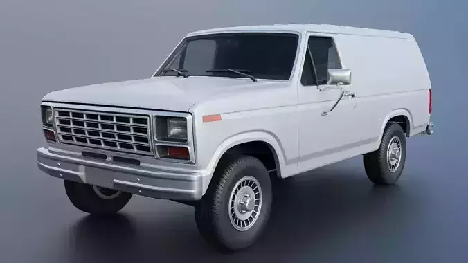 B-150 Panel Truck 1980  3D print model 3