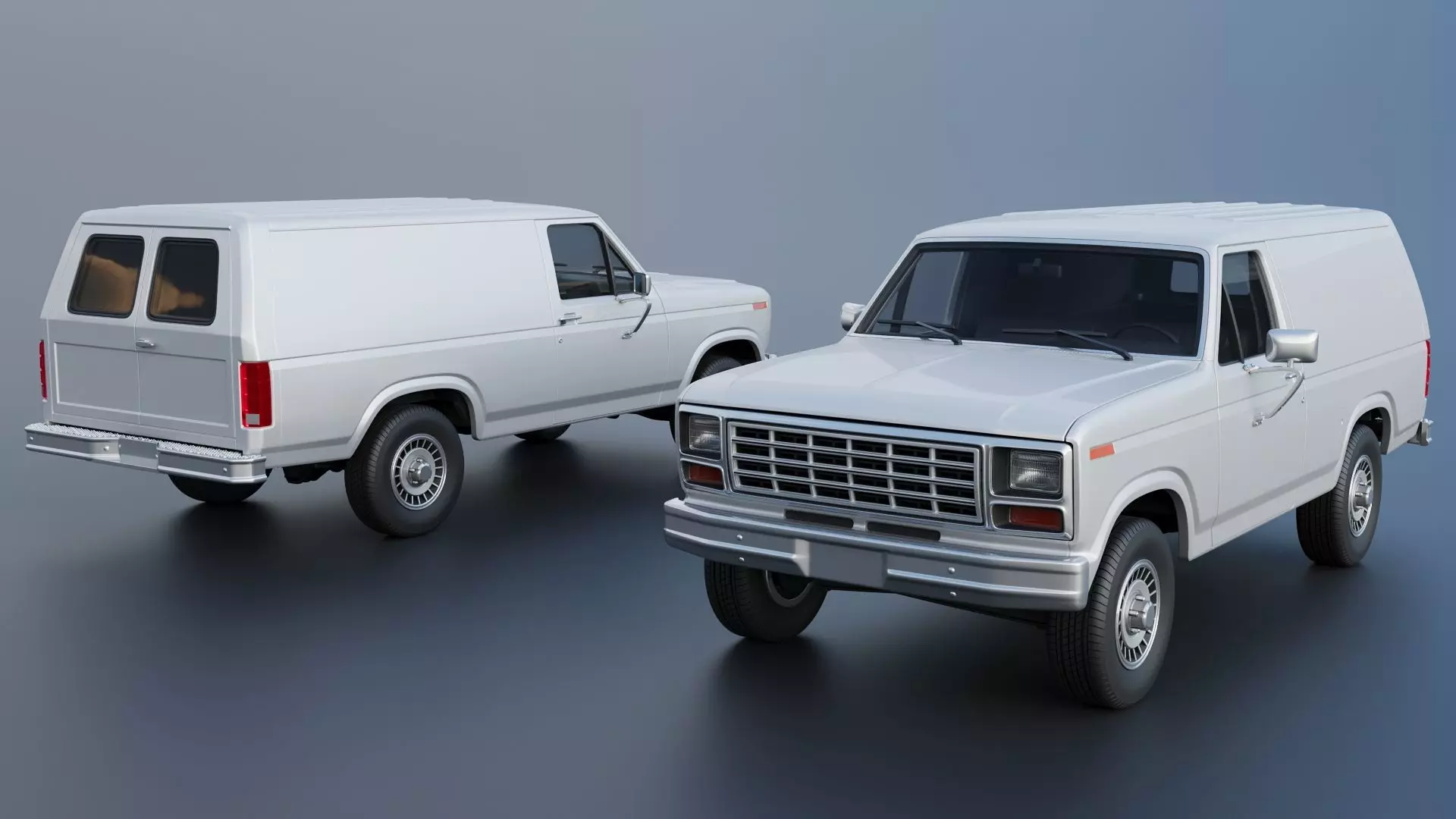 B-150 Panel Truck 1980  3D print model_1