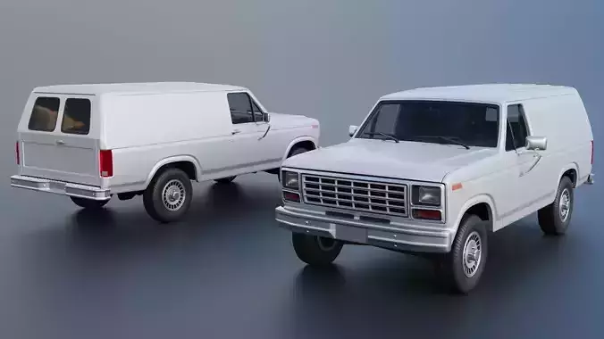 B-150 Panel Truck 1980  3D print model 2