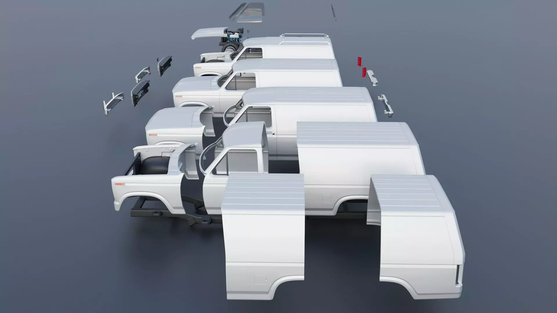 B-150 Panel Truck 1980  3D print model_18