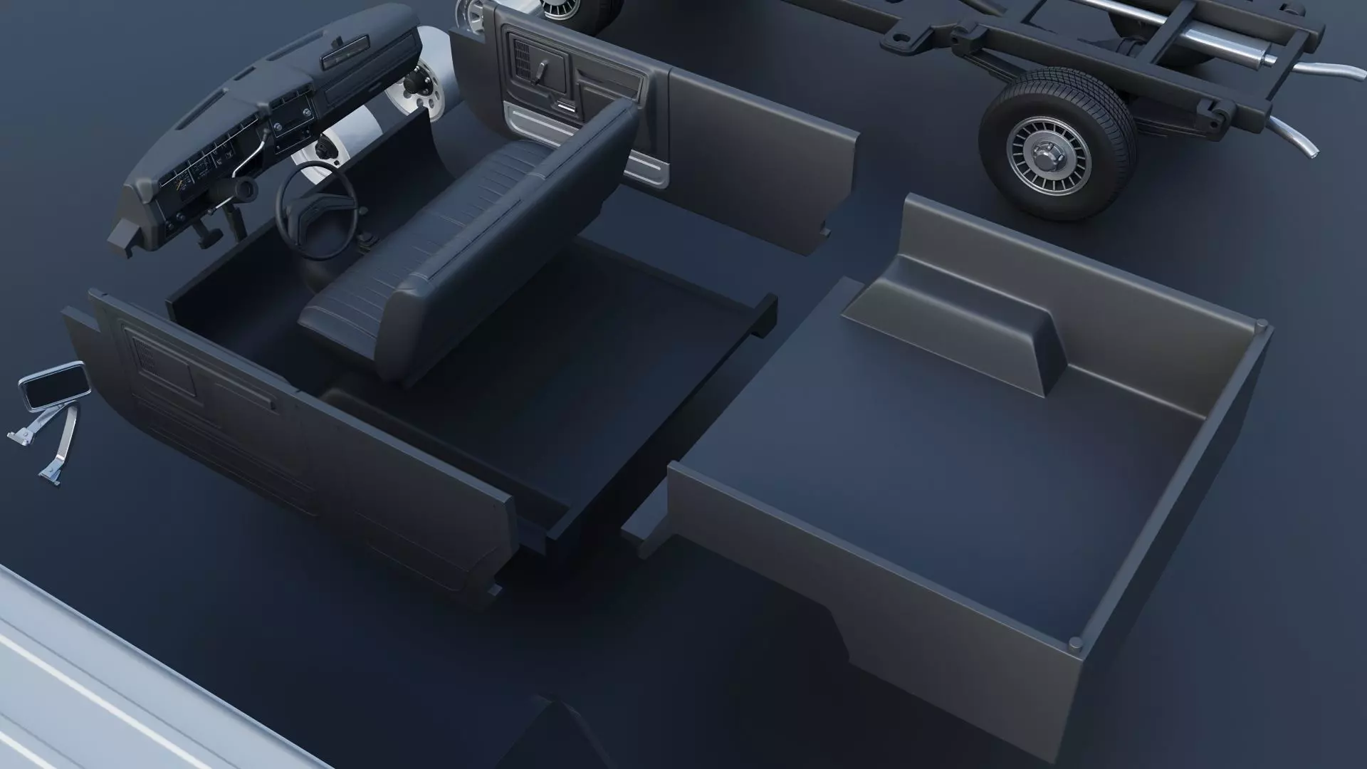 B-150 Panel Truck 1980  3D print model_28