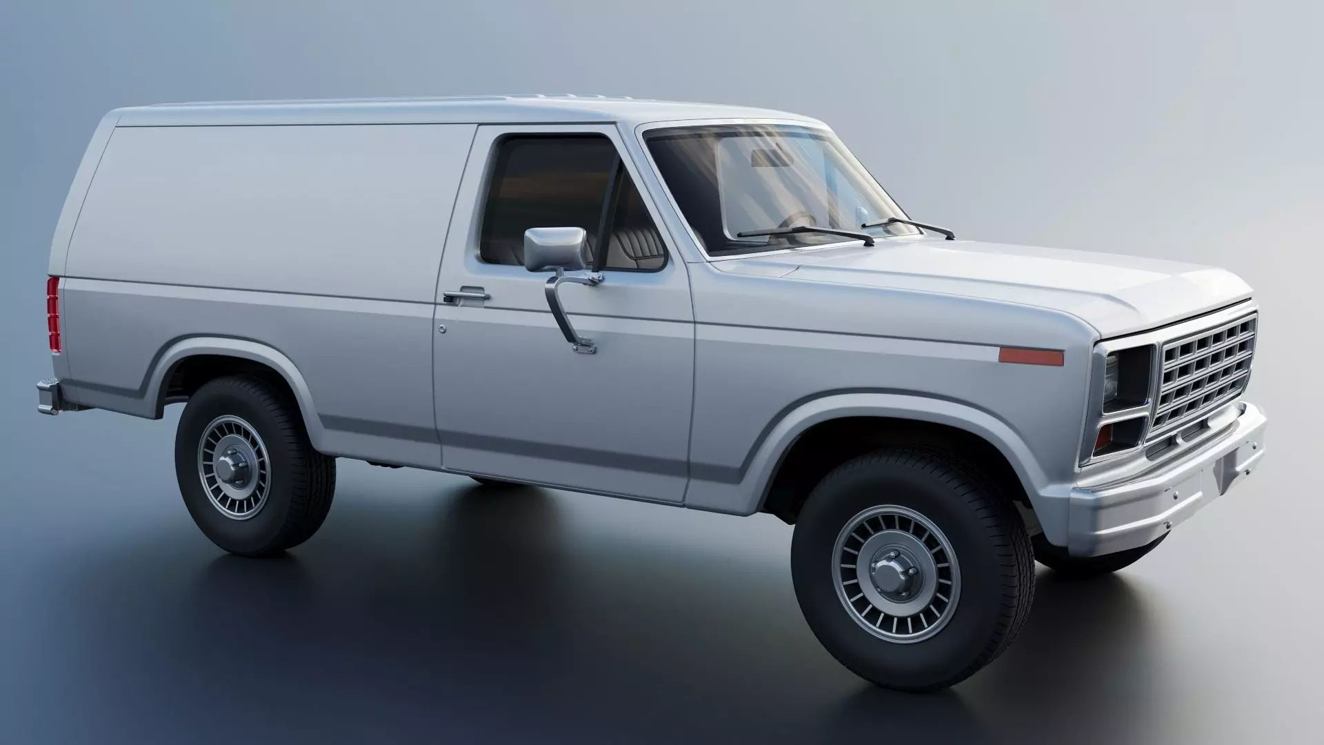 B-150 Panel Truck 1980  3D print model_9