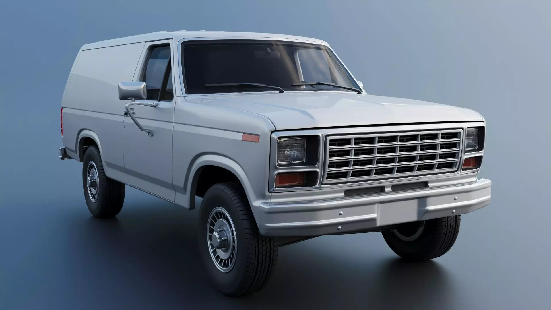 B-150 Panel Truck 1980  3D print model_10