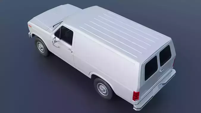 B-150 Panel Truck 1980  3D print model 6