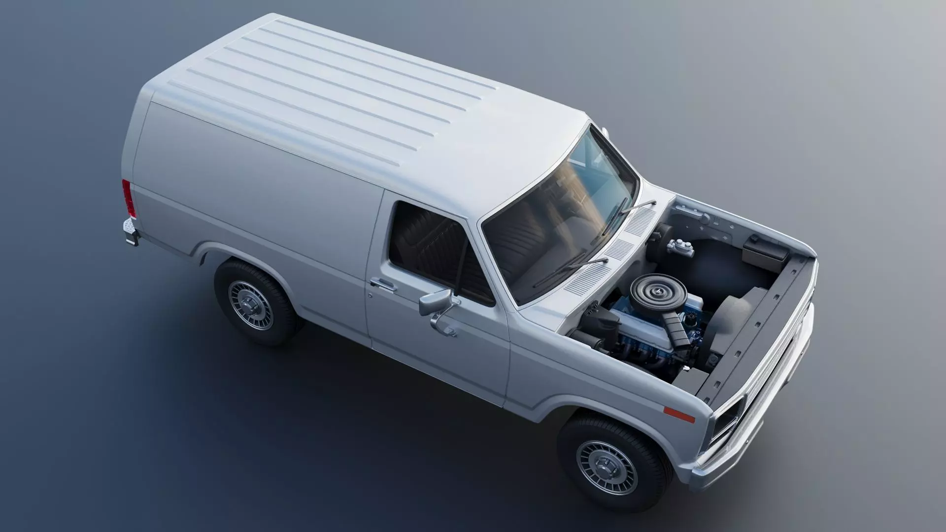 B-150 Panel Truck 1980  3D print model_15