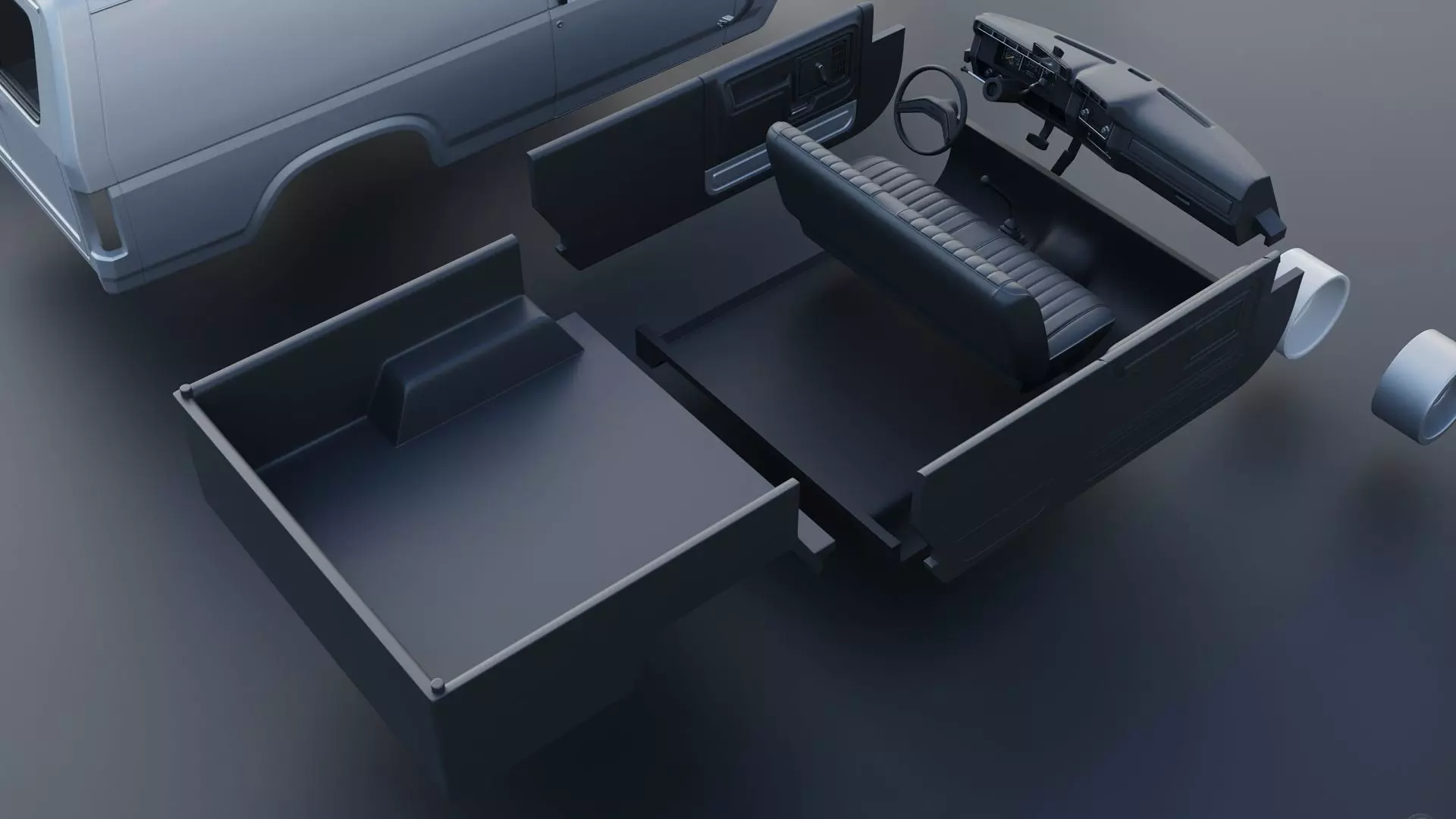 B-150 Panel Truck 1980  3D print model_29