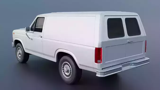 B-150 Panel Truck 1980  3D print model 5