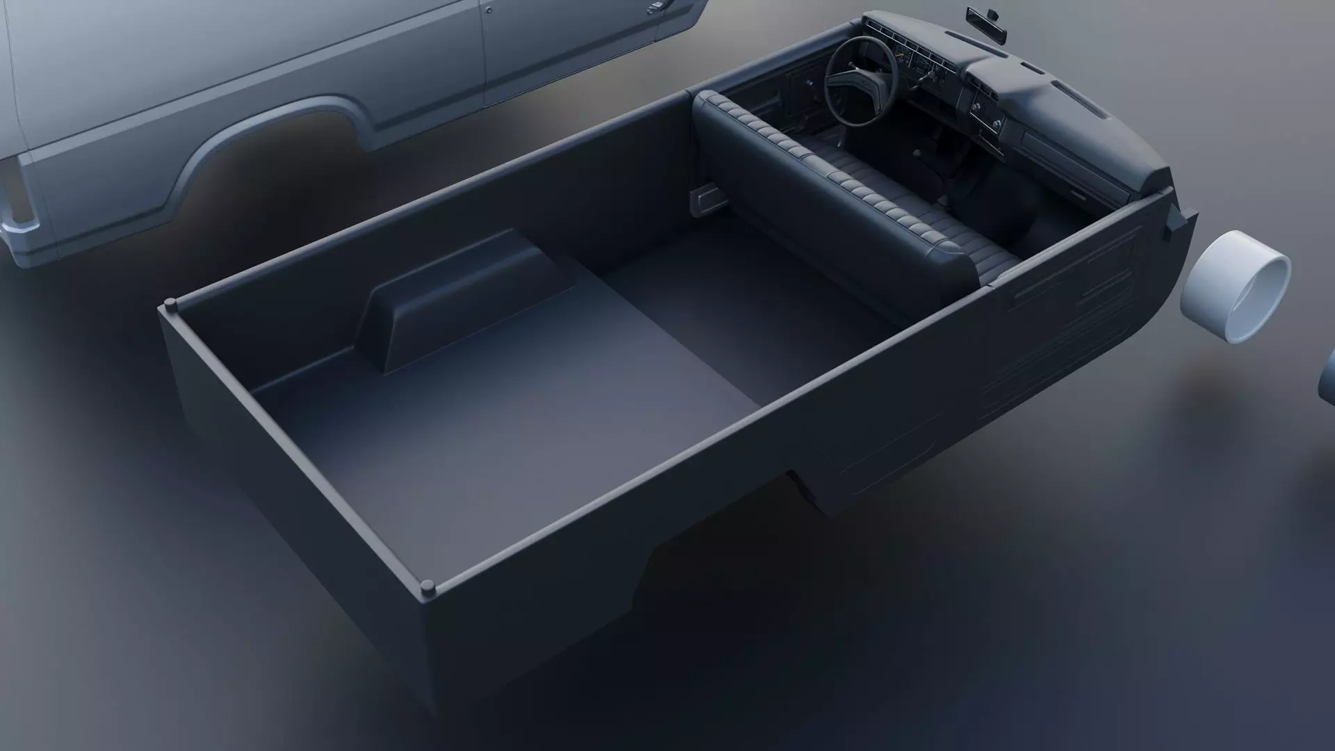 B-150 Panel Truck 1980  3D print model_24